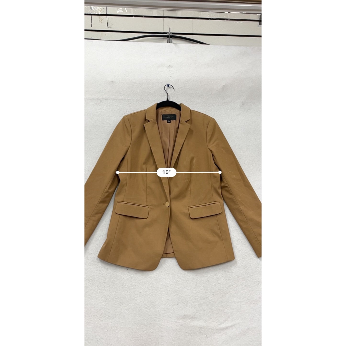 Ann Taylor Factory Single-Button Blazer Size 10 Brown #752A