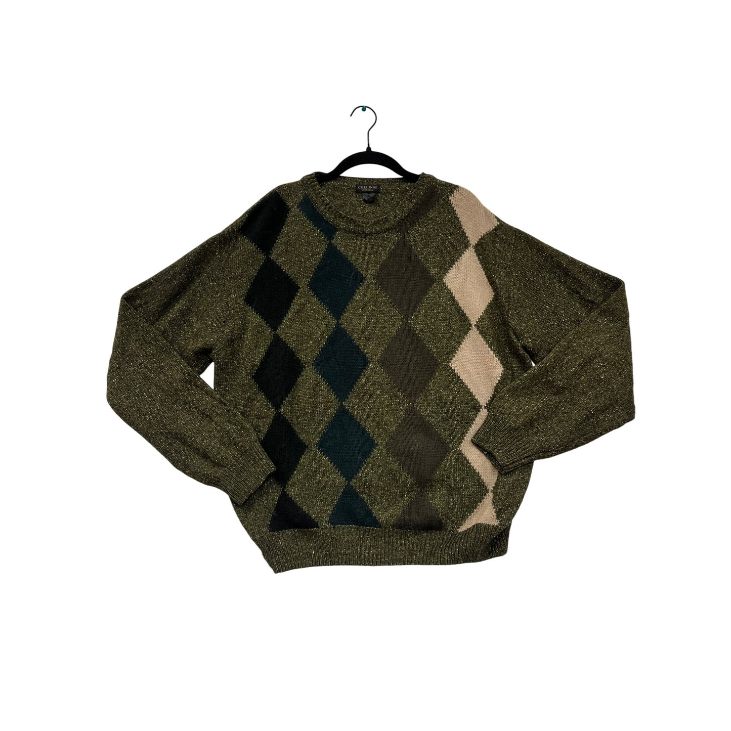 Men’s Vintage Cellinni Collezione Argyle Knit Sweater #6101