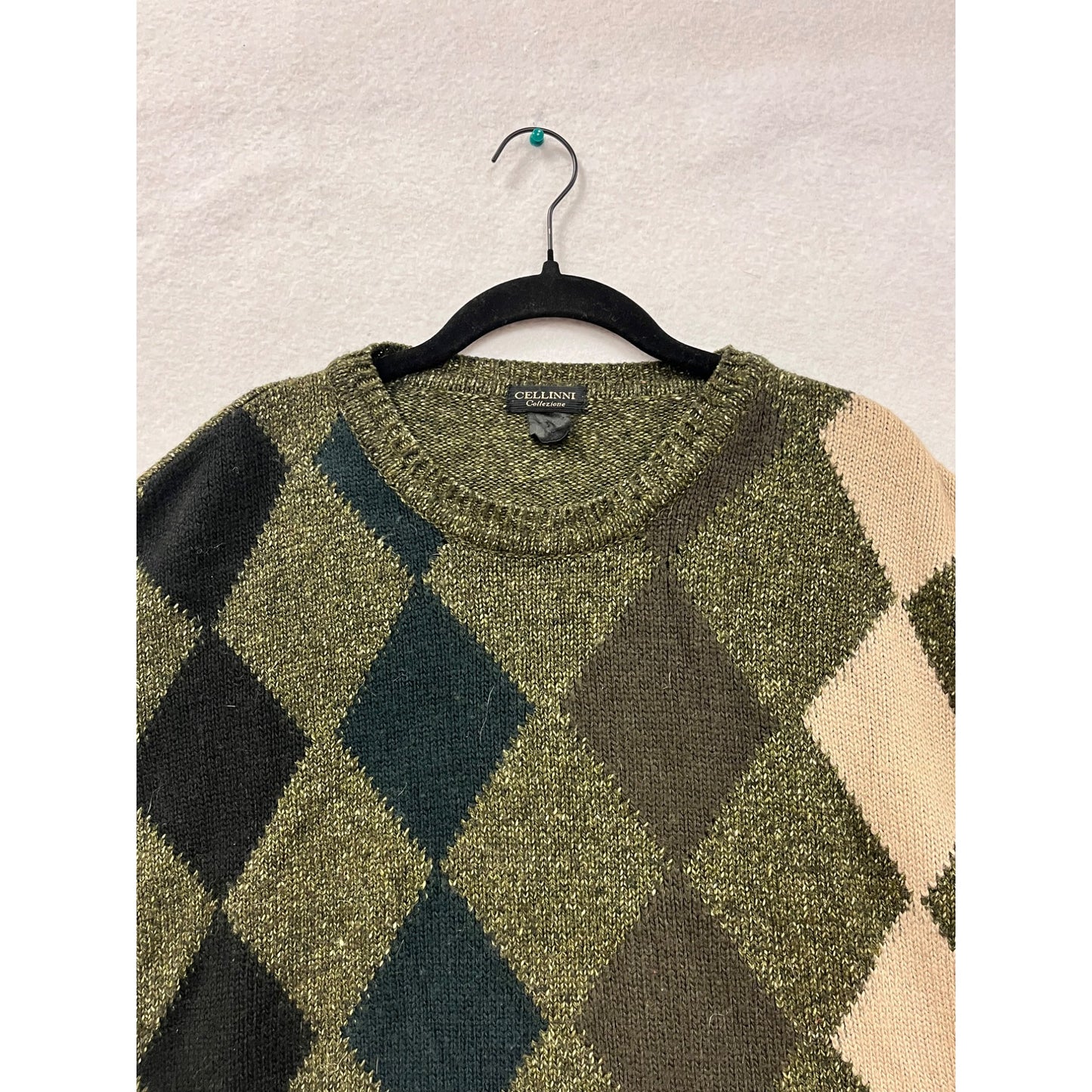 Men’s Vintage Cellinni Collezione Argyle Knit Sweater #6101
