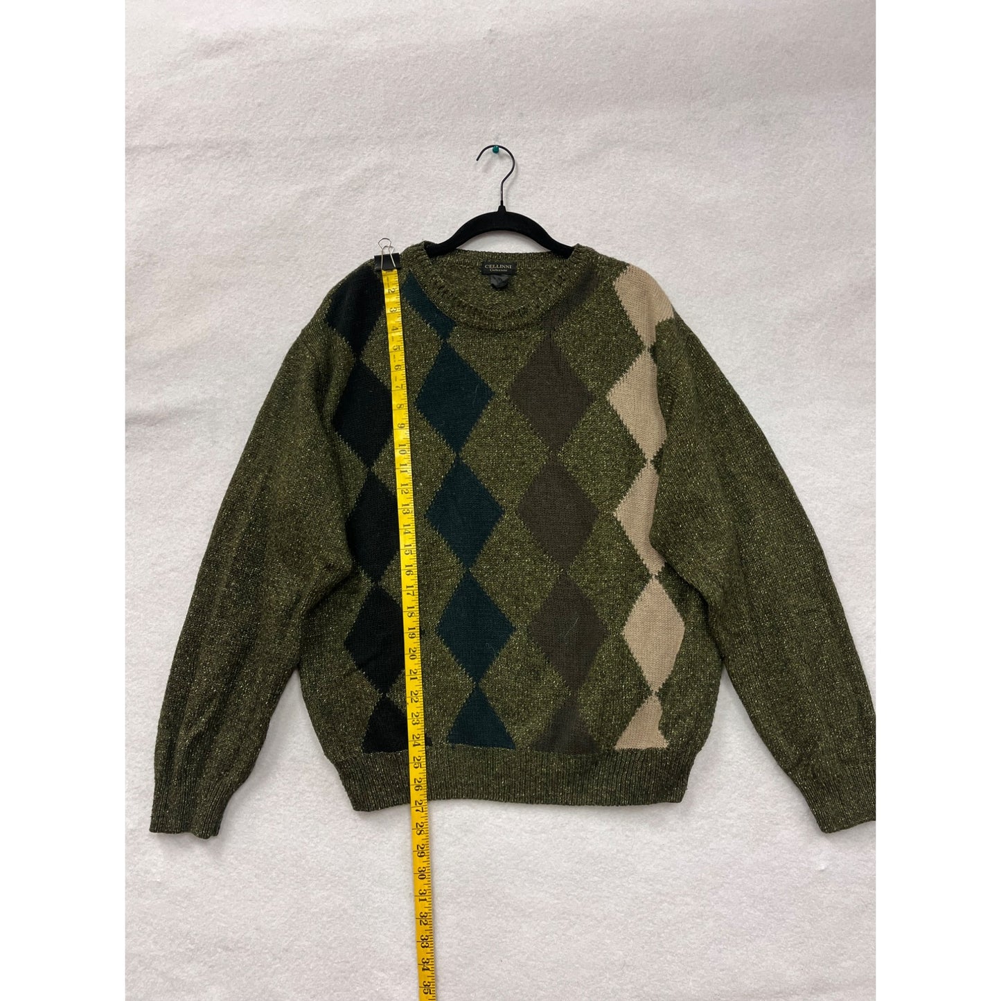 Men’s Vintage Cellinni Collezione Argyle Knit Sweater #6101