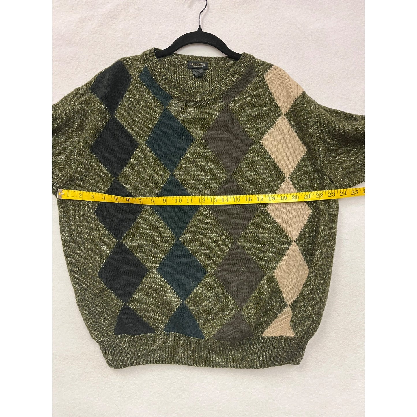 Men’s Vintage Cellinni Collezione Argyle Knit Sweater #6101