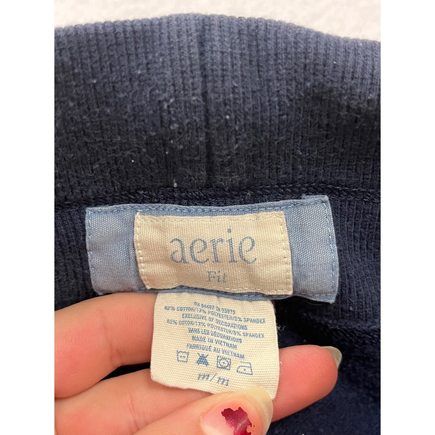 Aerie Womens Medium Navy Blue Wide Leg Lounge Pants #6424