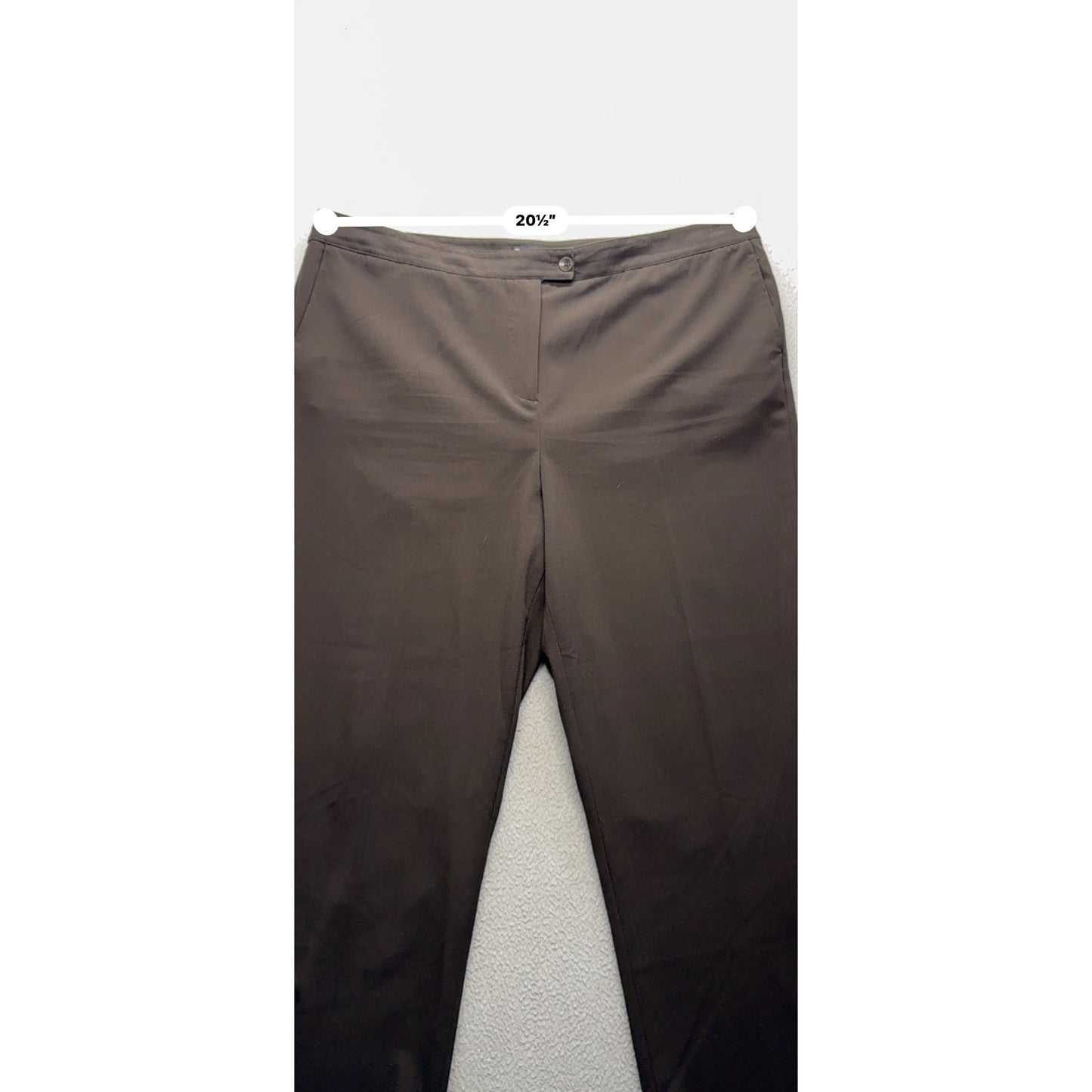 Maggie Barnes Stretch Petite Brown Pants Size 5 Polyester Blend #169B