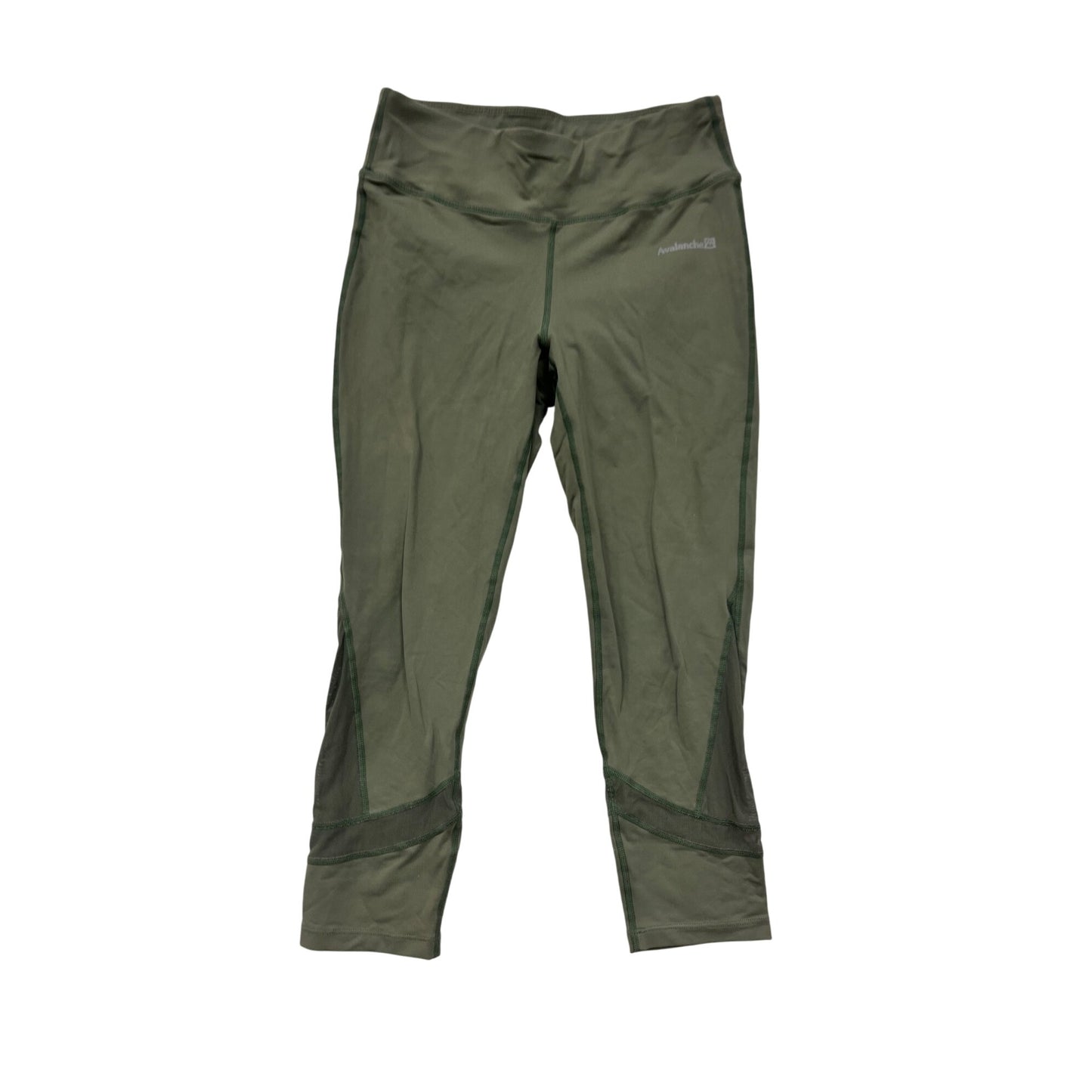 Avalanche Womens Olive Green Athletic Capri Leggings Small #8978