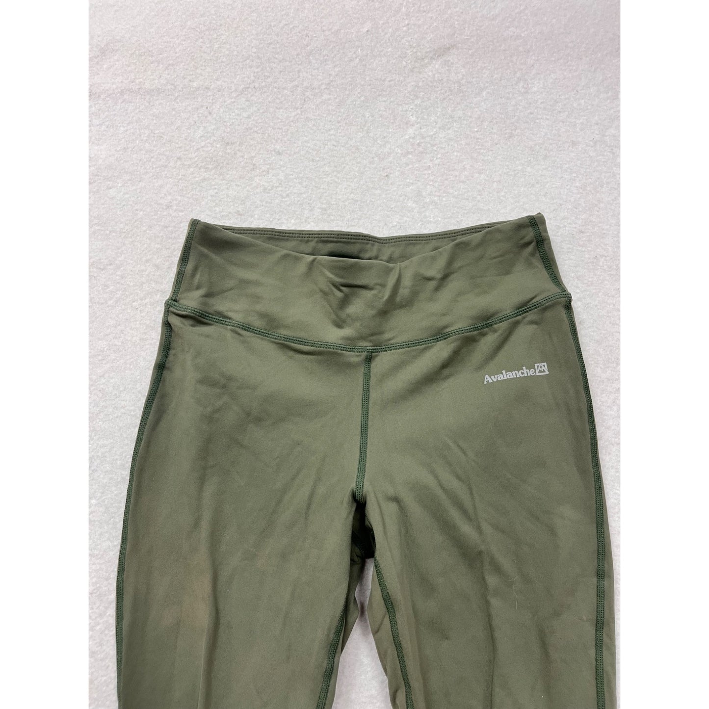 Avalanche Womens Olive Green Athletic Capri Leggings Small #8978