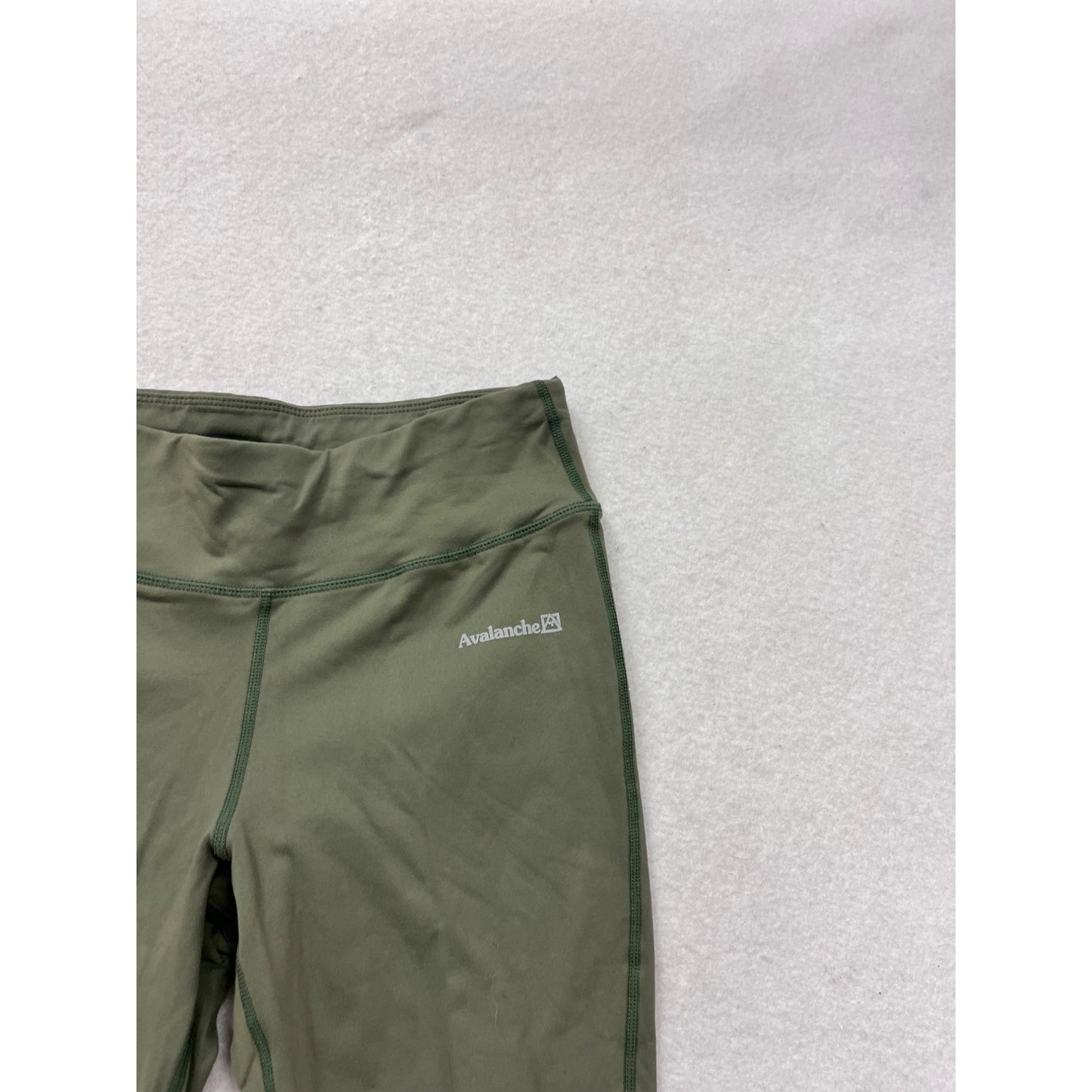 Avalanche Womens Olive Green Athletic Capri Leggings Small #8978