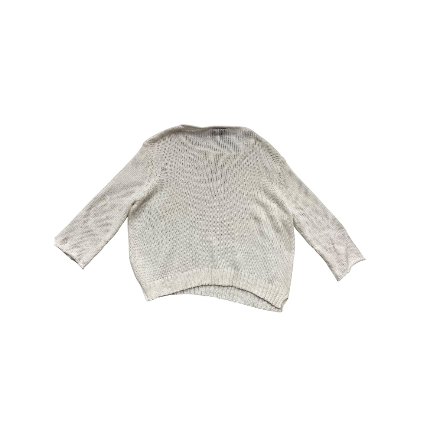 Wooden Ships Sweater 3/4 Sleeve White #930A