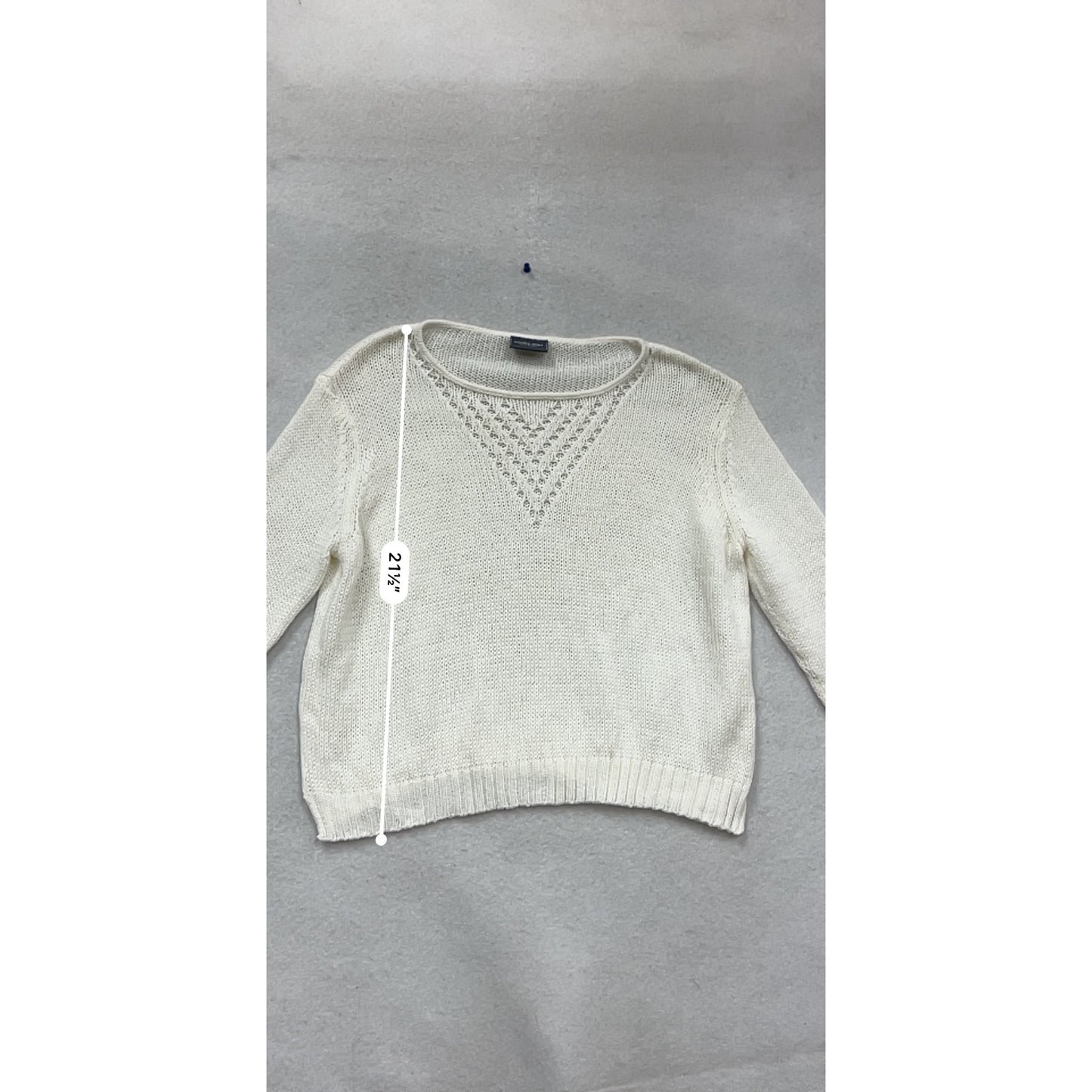 Wooden Ships Sweater 3/4 Sleeve White #930A