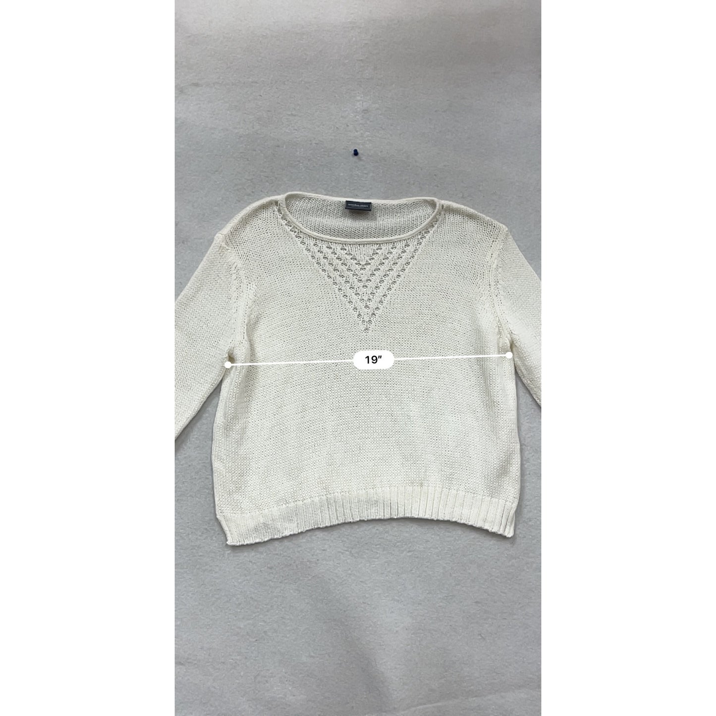 Wooden Ships Sweater 3/4 Sleeve White #930A