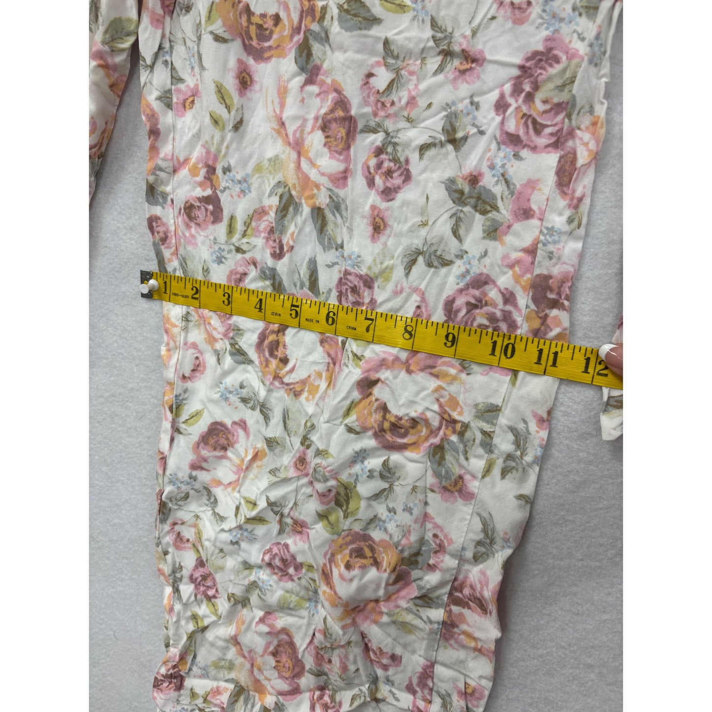 Floral Wide-Leg Rayon Pants With Tie Waist #6981