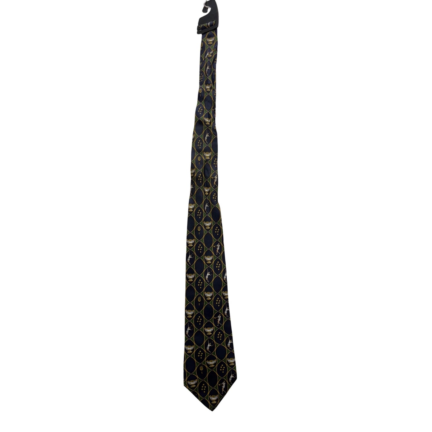 Vintage Tommy Hilfiger Mens Tennis-Themed Silk Tie #7732