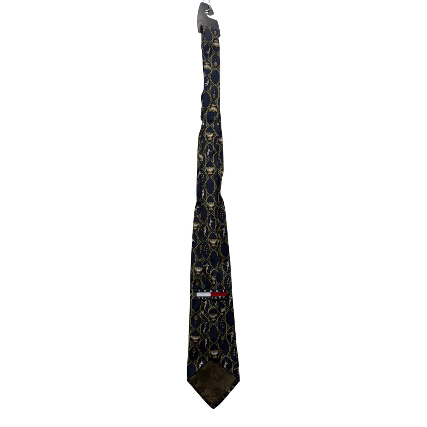 Vintage Tommy Hilfiger Mens Tennis-Themed Silk Tie #7732
