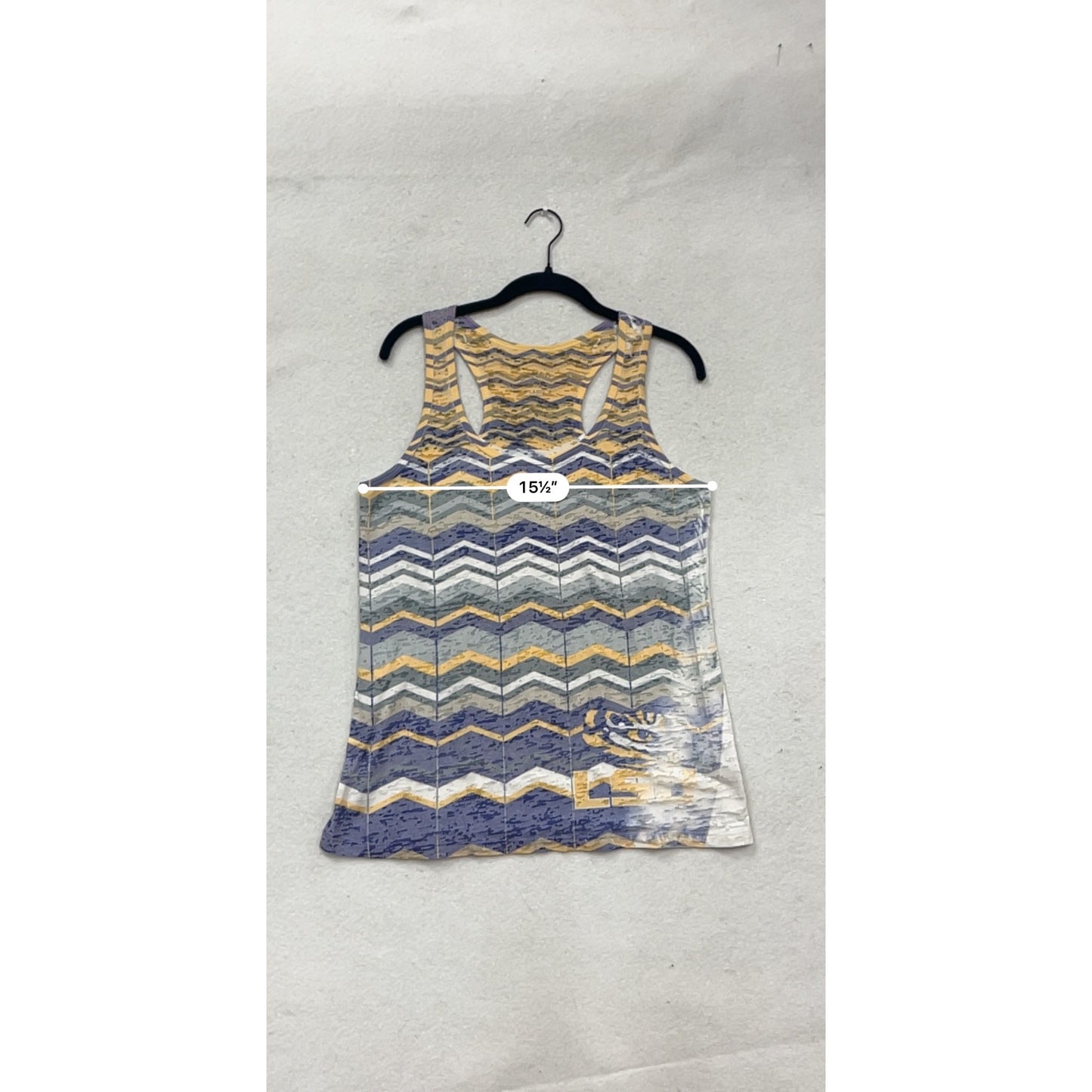 Blue Club Athletic Chevron Racerback Tank Top #298A