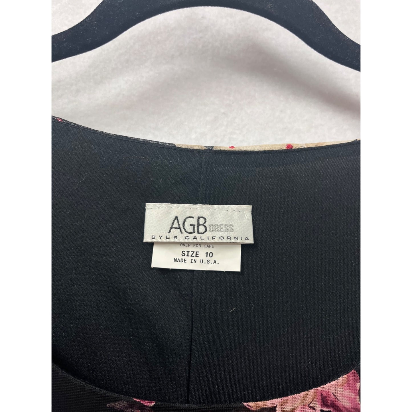 Womens AGB Black Floral High-Low Dress Size 10 #8163