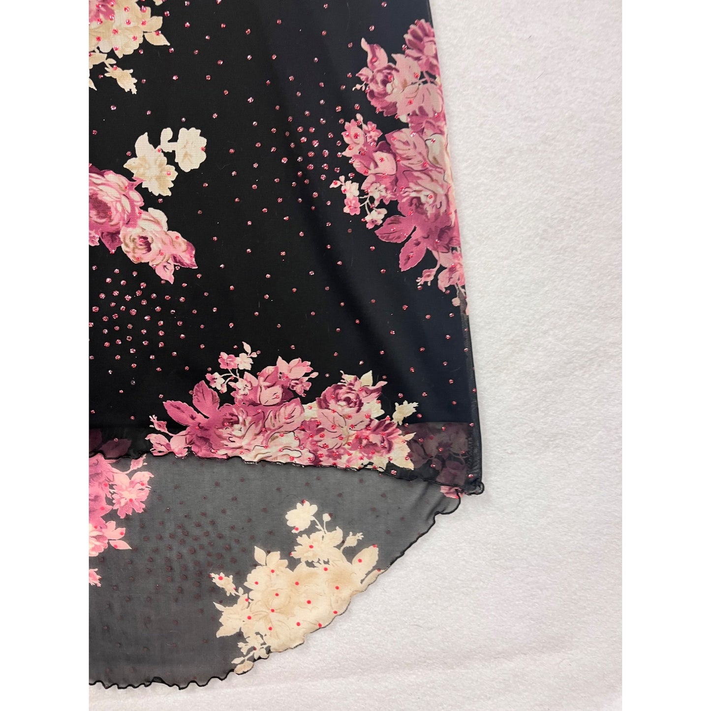Womens AGB Black Floral High-Low Dress Size 10 #8163