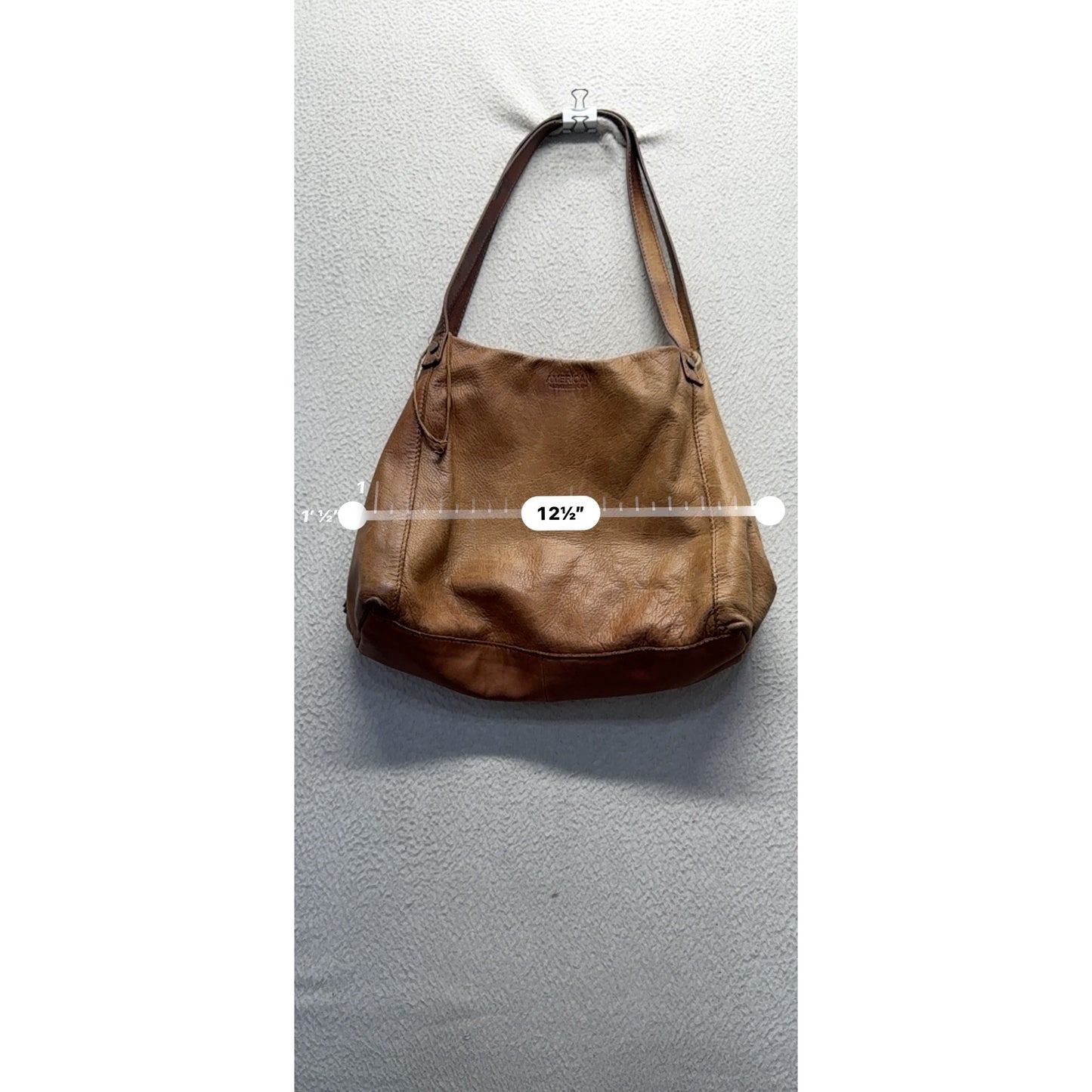 American Leather Co. Brown Genuine Leather Shoulder Bag #9841