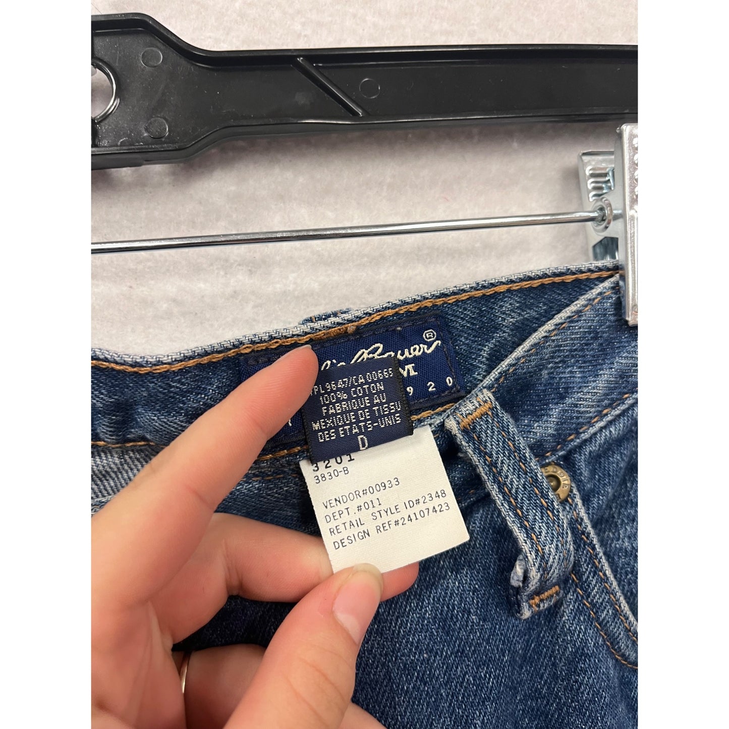 Eddie Bauer Denim Jeans Size 16 Frayed Hem Blue Cotton #818A