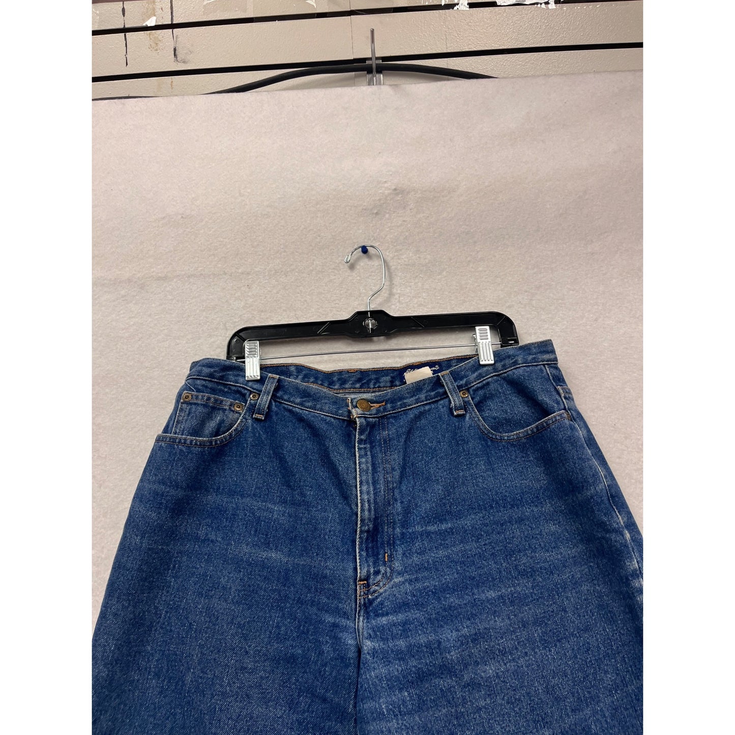 Eddie Bauer Denim Jeans Size 16 Frayed Hem Blue Cotton #818A