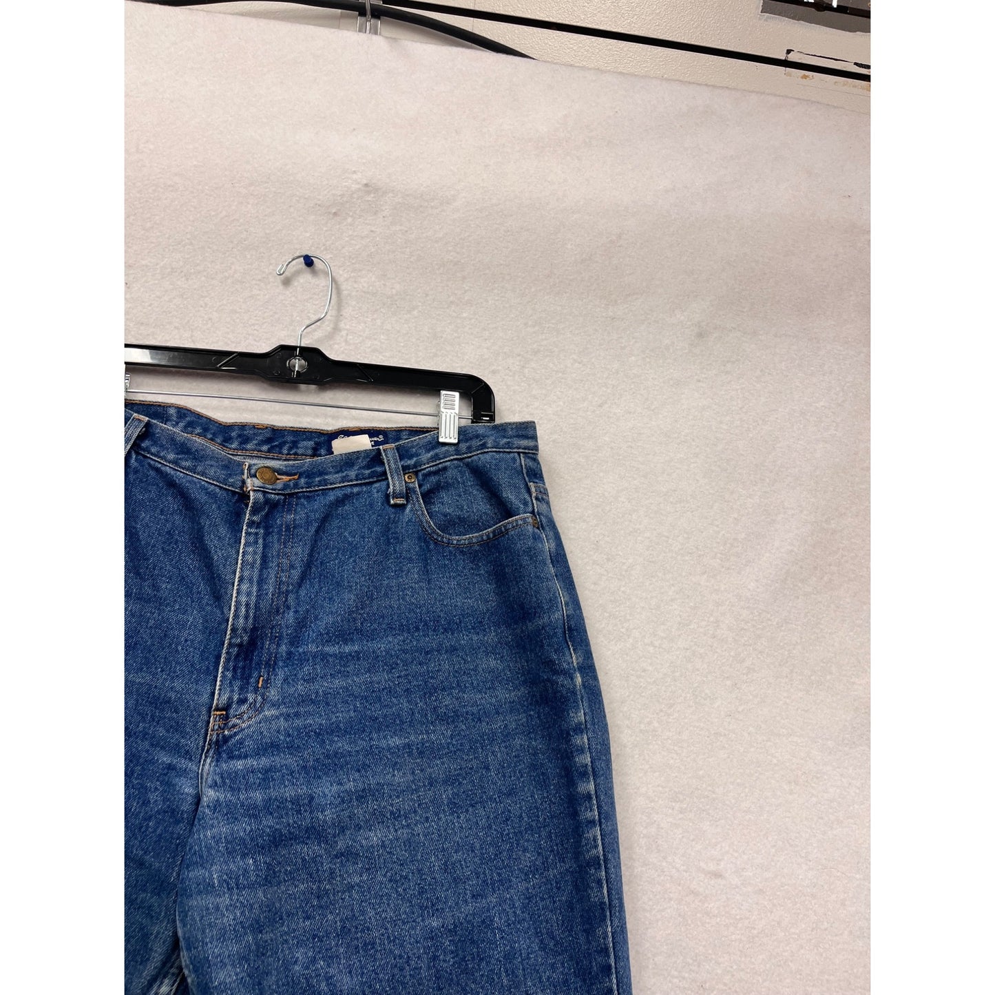 Eddie Bauer Denim Jeans Size 16 Frayed Hem Blue Cotton #818A