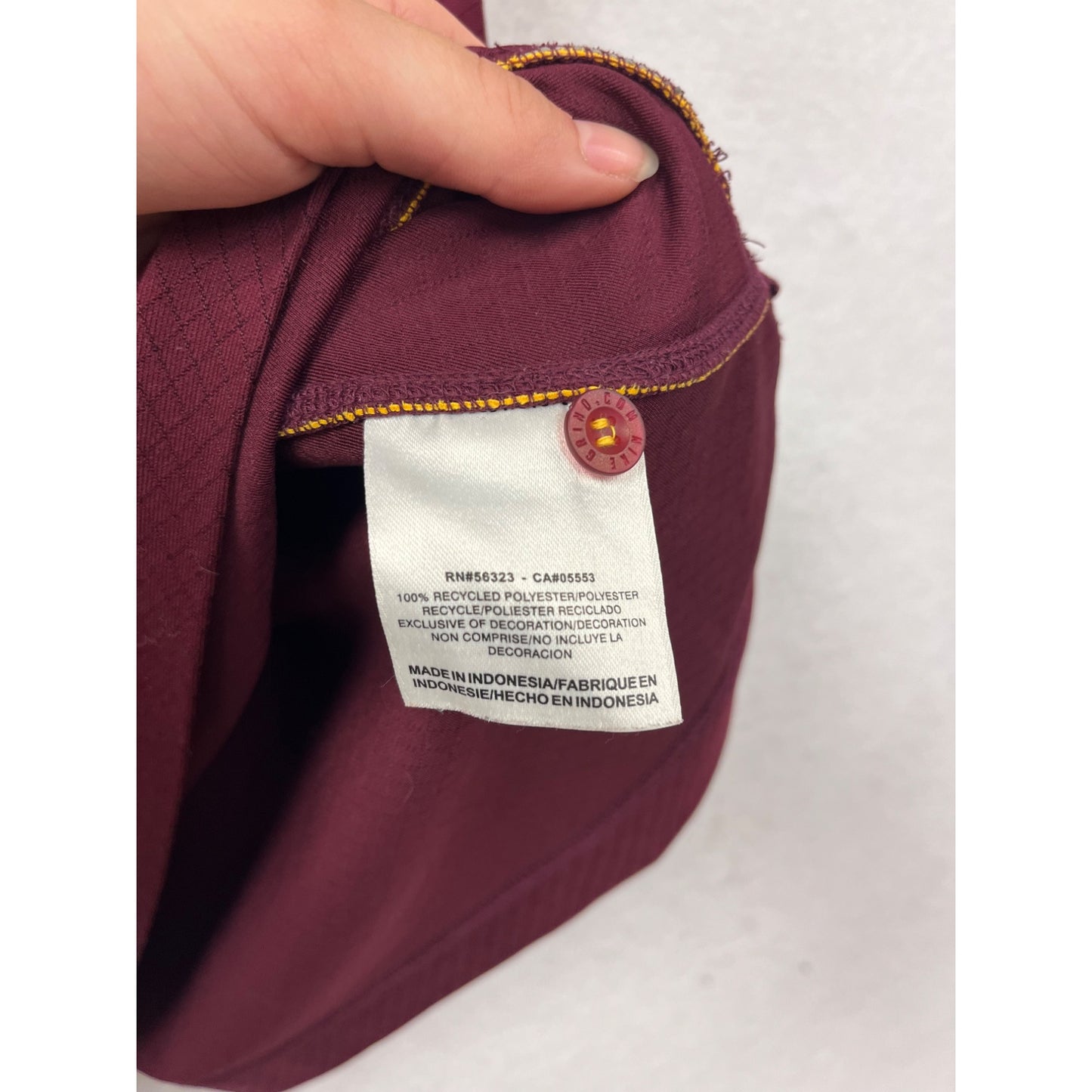 Nike Maroon Minnesota Golden Gophers Dri-Fit Polo Shirt XL #65A