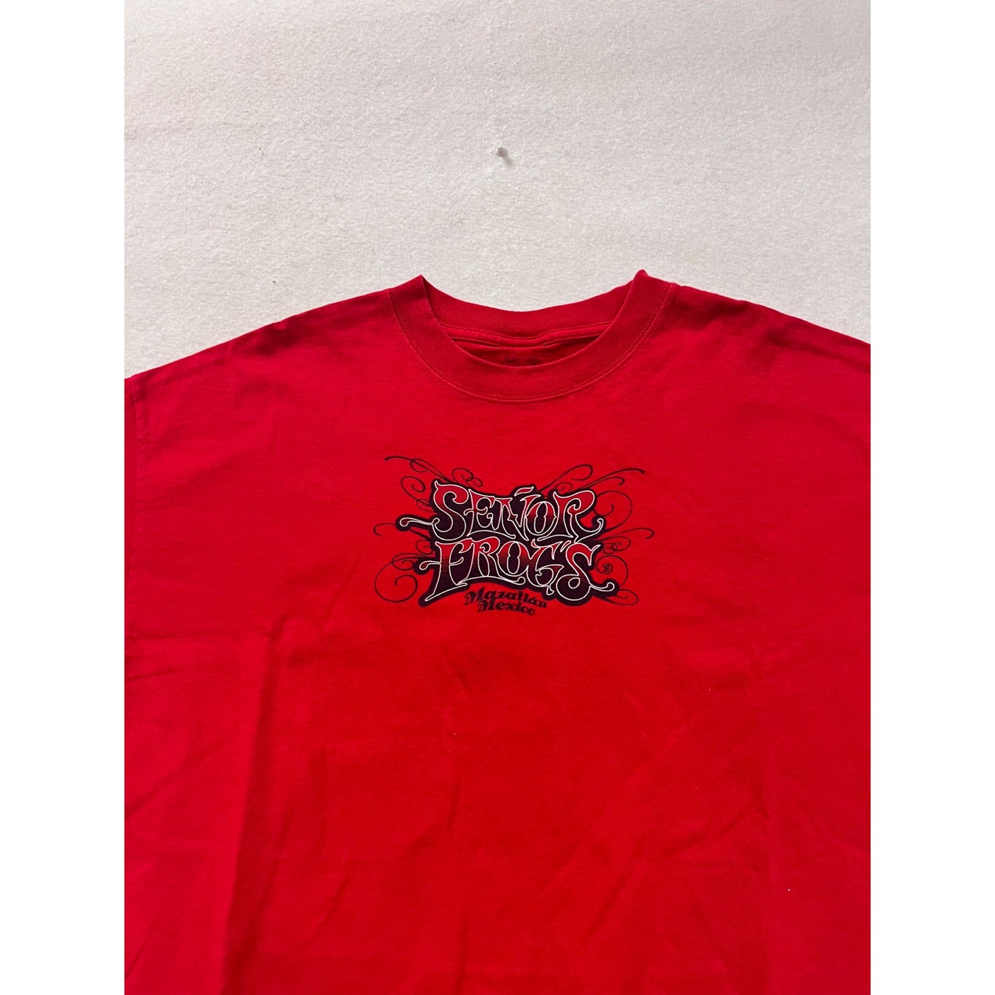 Senior Frogs Red Graphic T-Shirt Mens 2X #8404