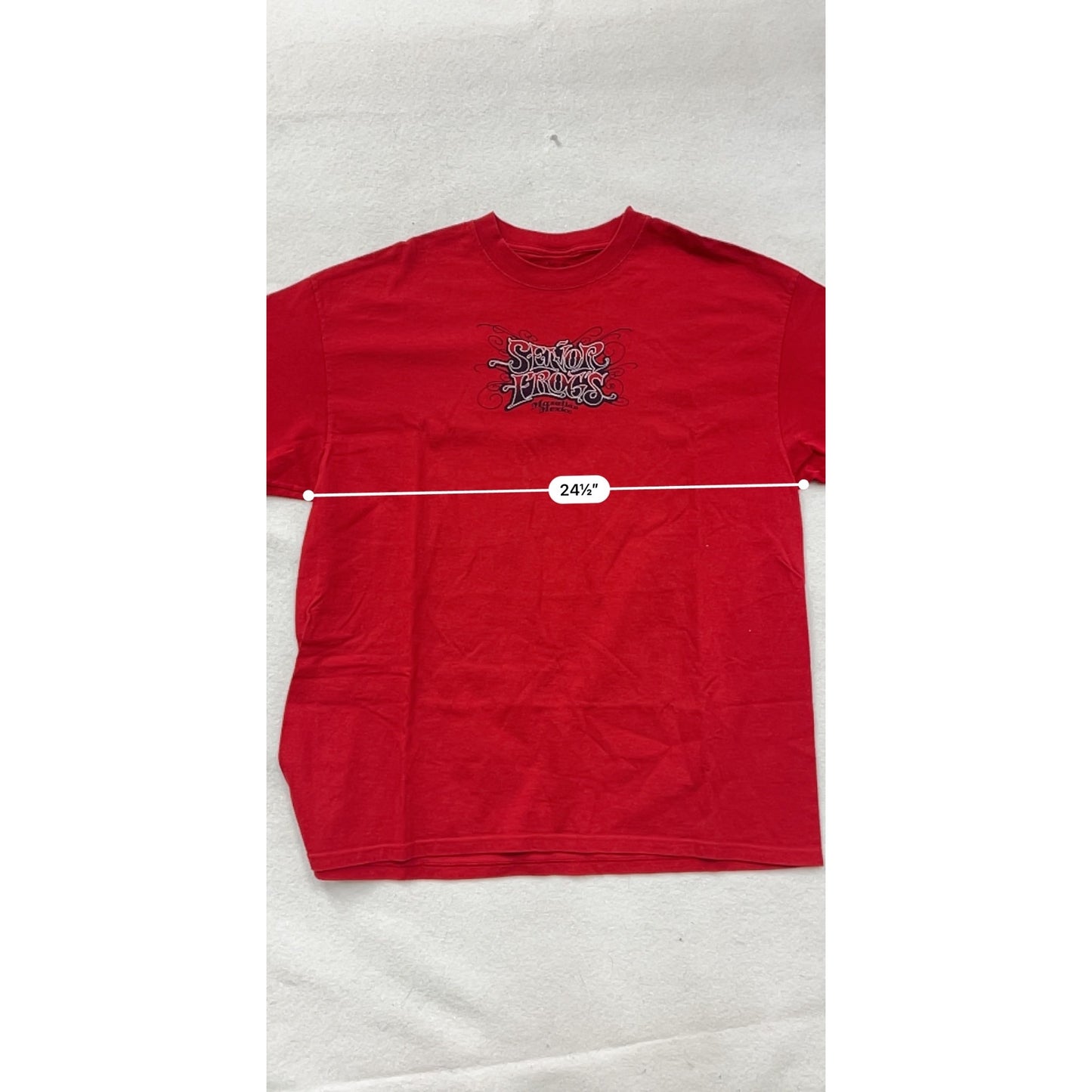 Senior Frogs Red Graphic T-Shirt Mens 2X #8404