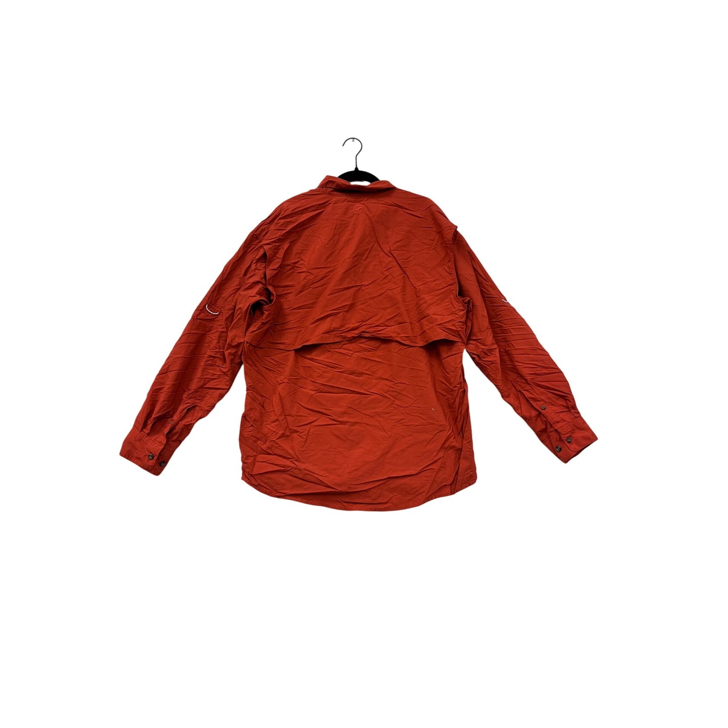 Magellan Outdoors Mens Red Long Sleeve Button-Up Shirt #6125