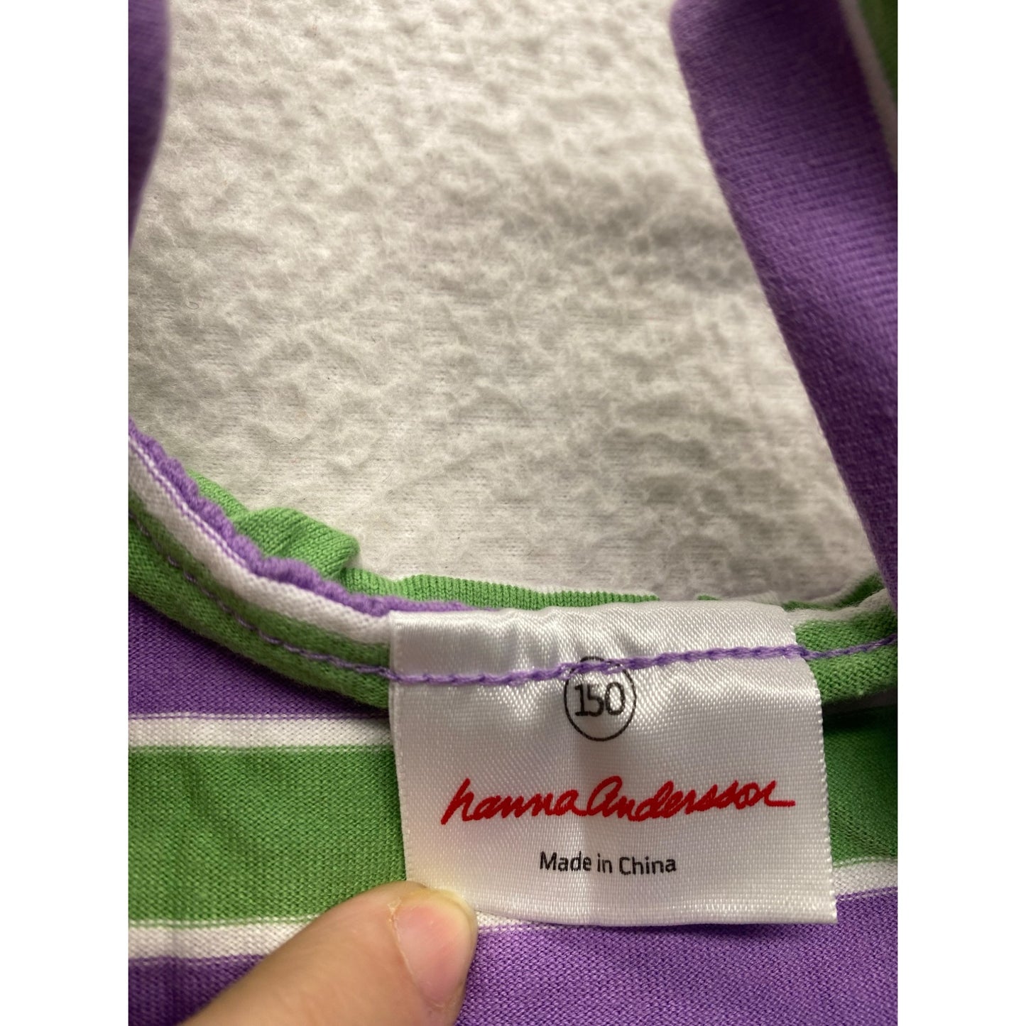 Girls Hanna Andersson Green & Purple top #5642
