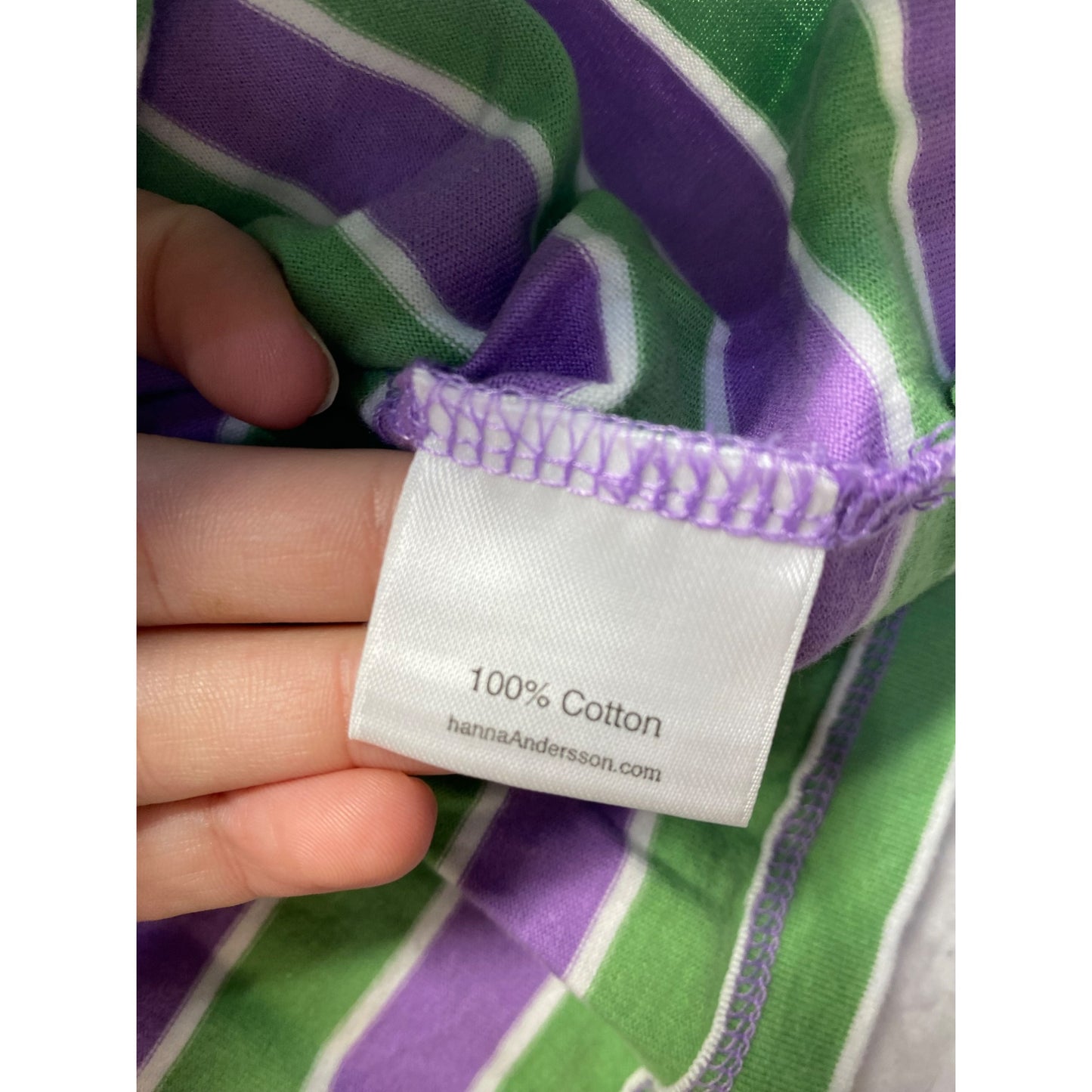 Girls Hanna Andersson Green & Purple top #5642