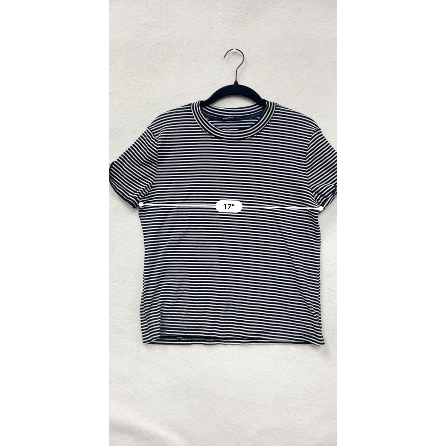 Brandy Melville Womens Black & White Striped Short-Sleeve T-Shirt M/L #6808