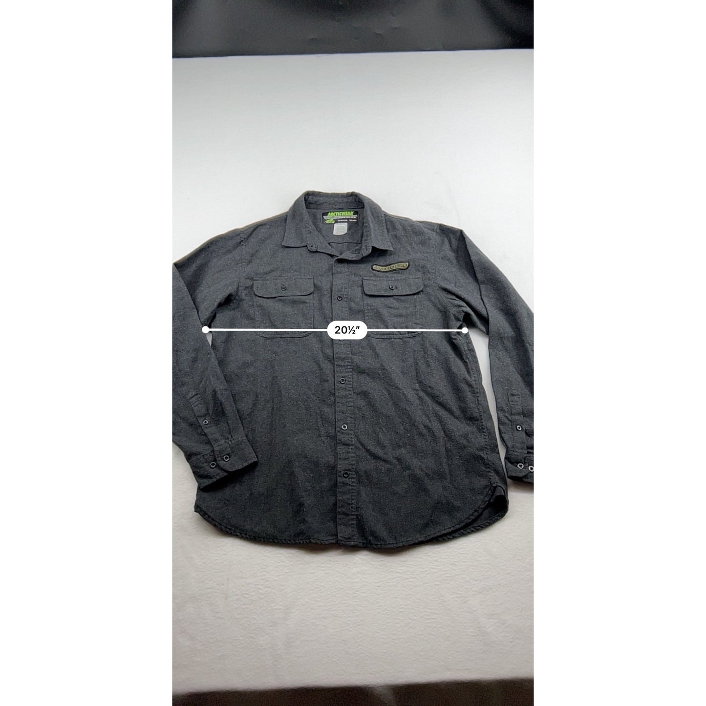 Arcticwear Arctic Cat Grey Button-Up Shirt XL With Dual Chest Pockets Long Sleeve #6637