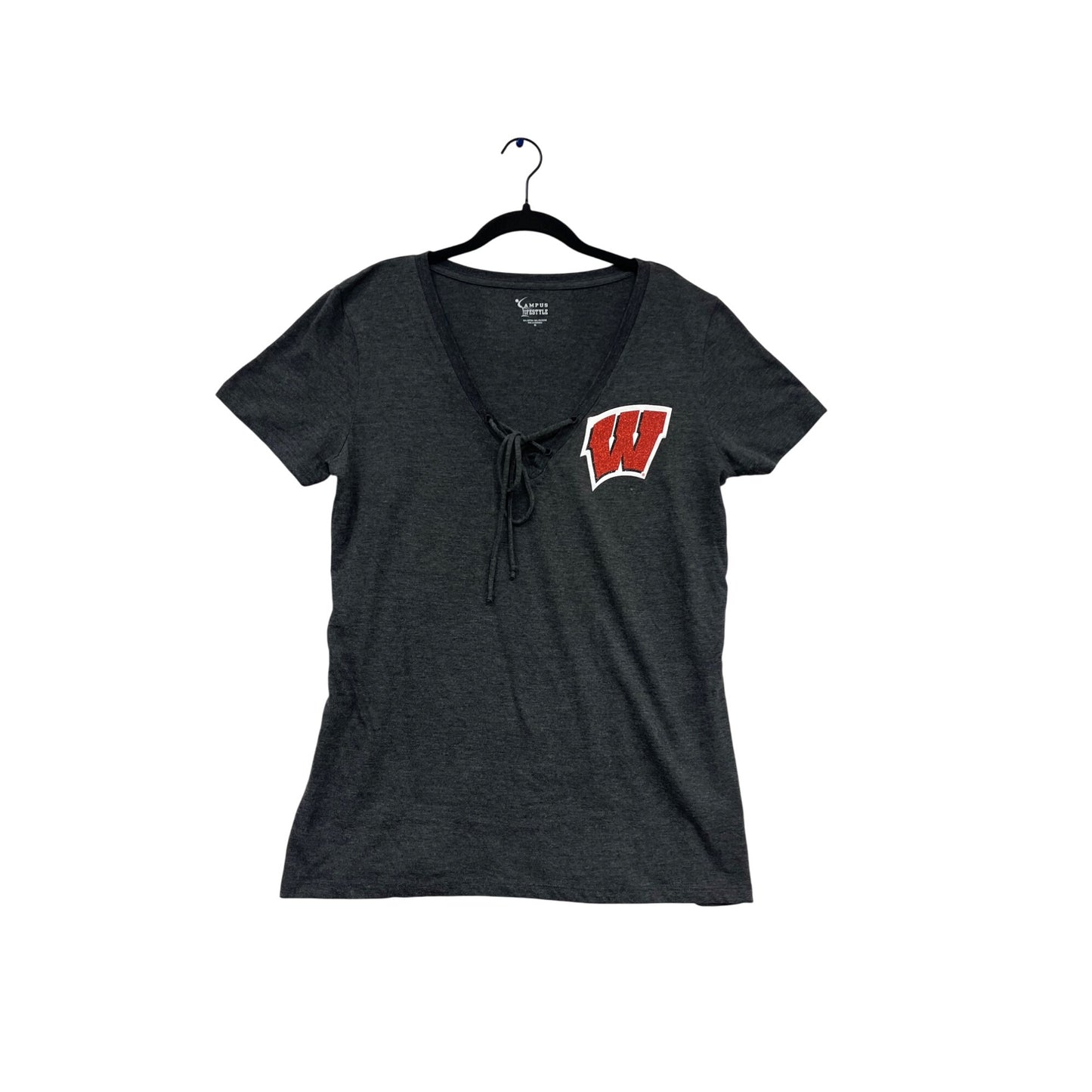 Wisconsin Badgers V-Neck T-Shirt X-Large #937A