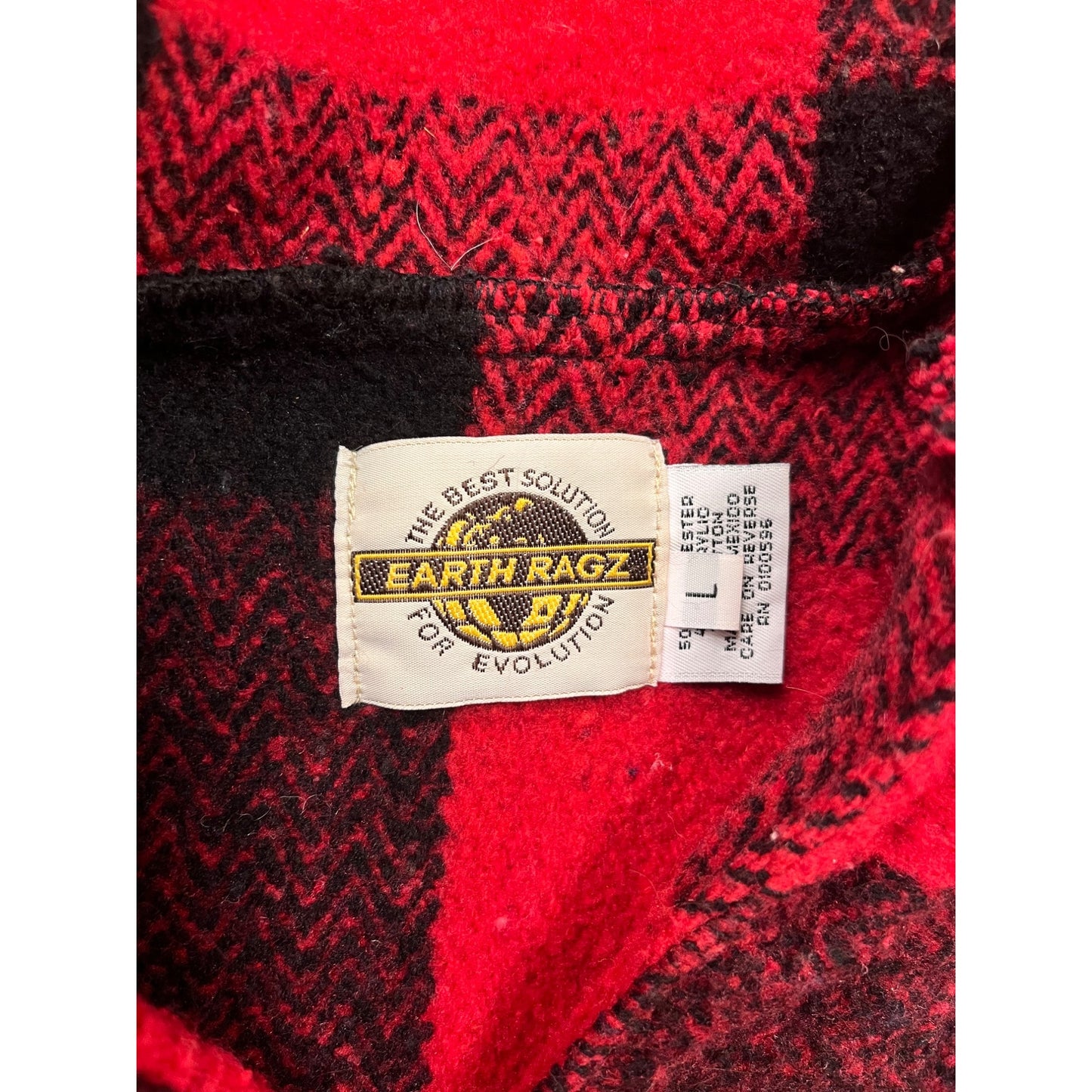Vintage Womens Red & Black Earth Ragz Hooded Pullover Poncho Sweater With Moose & Trees Embroidery #6613