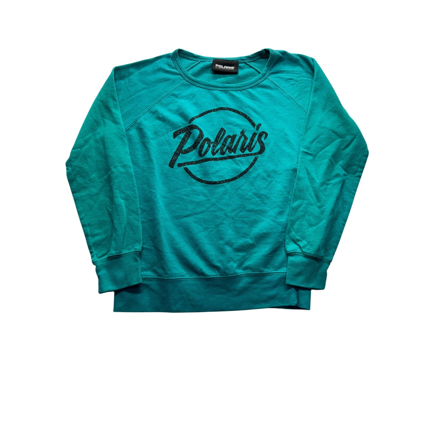 Polaris Womens Teal Pullover Sweatshirt Small 80% Cotton 20% Polyester #7765