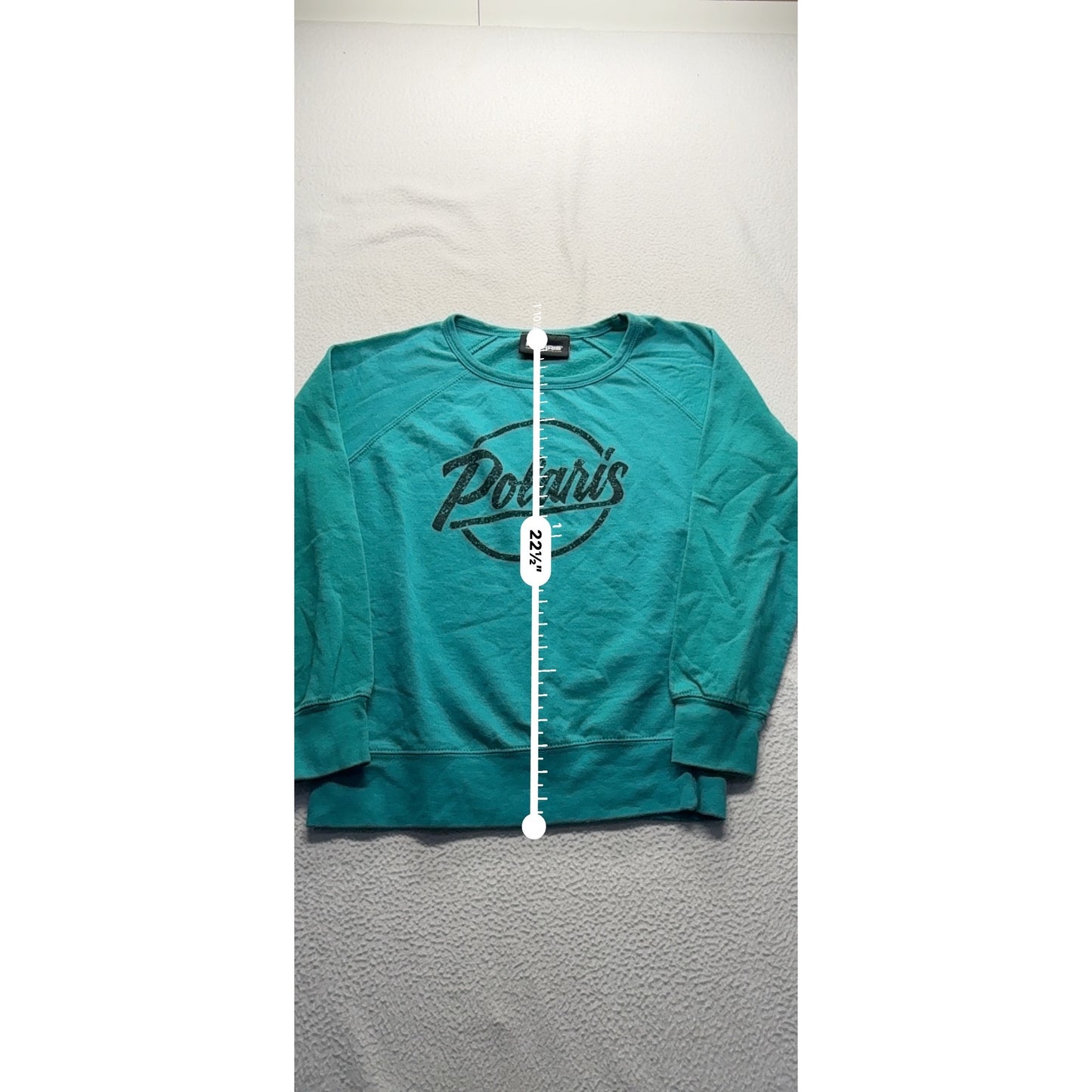 Polaris Womens Teal Pullover Sweatshirt Small 80% Cotton 20% Polyester #7765