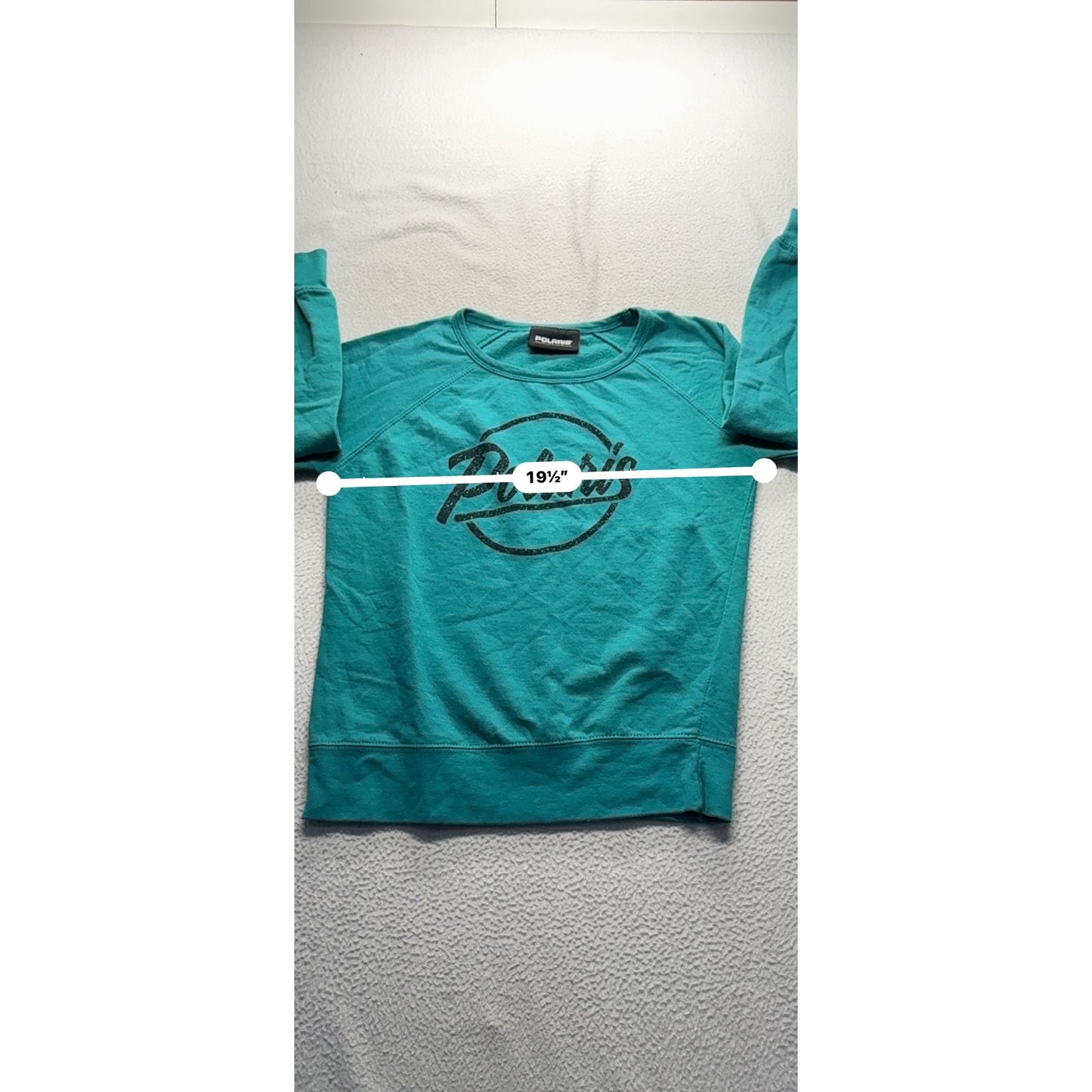Polaris Womens Teal Pullover Sweatshirt Small 80% Cotton 20% Polyester #7765