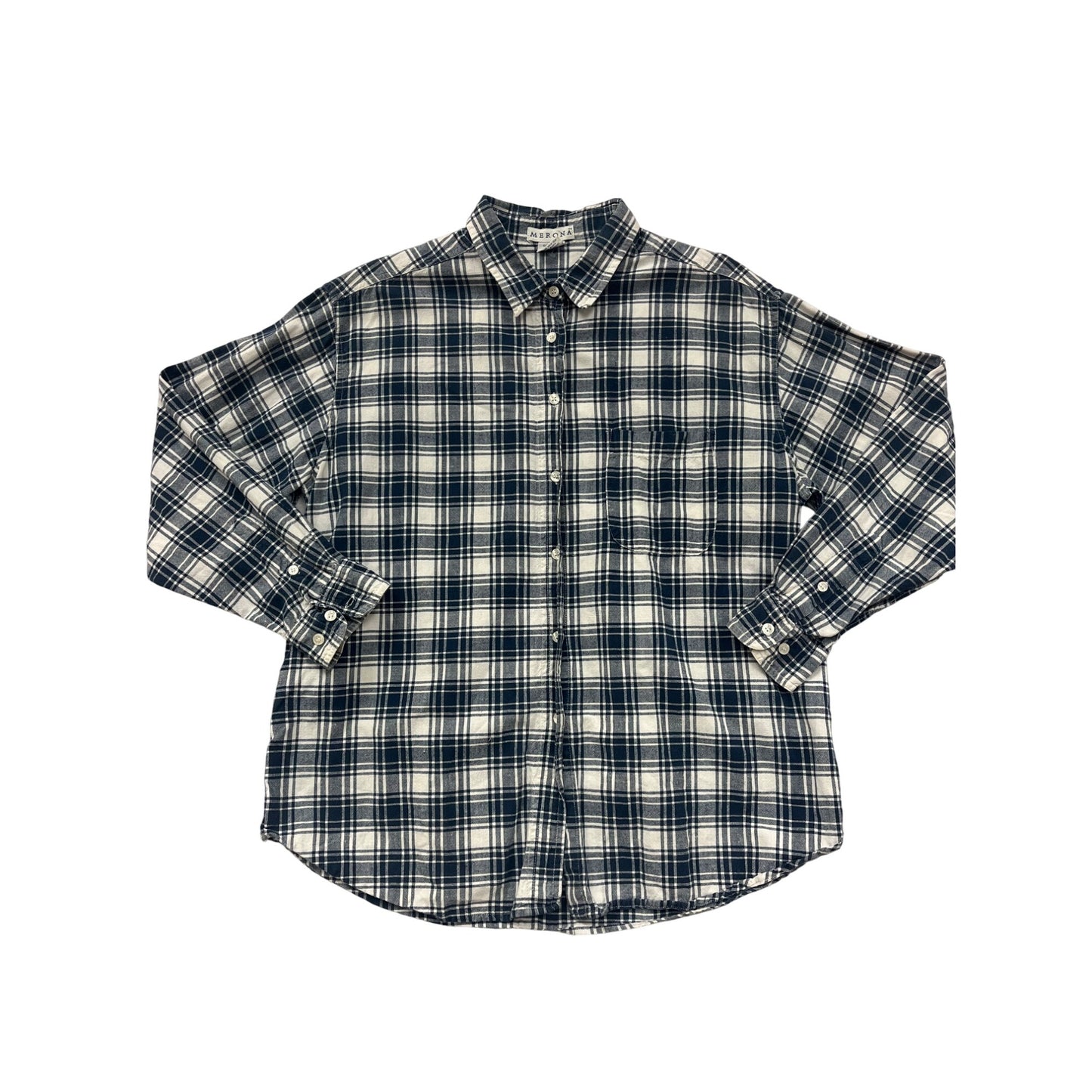 Mens Merona Plaid Button-Up Shirt #6170