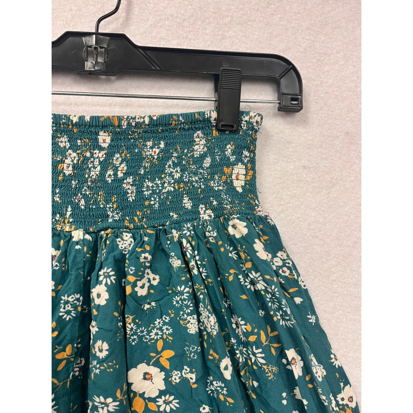 Women’s XS “Patterns Of Peace” Floral High-Low Midi Skirt With Slit #6390