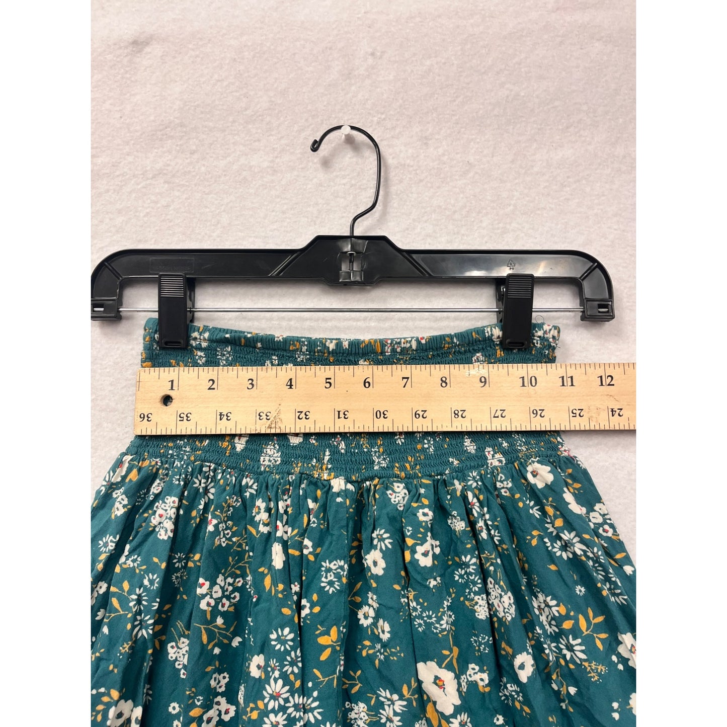 Women’s XS “Patterns Of Peace” Floral High-Low Midi Skirt With Slit #6390