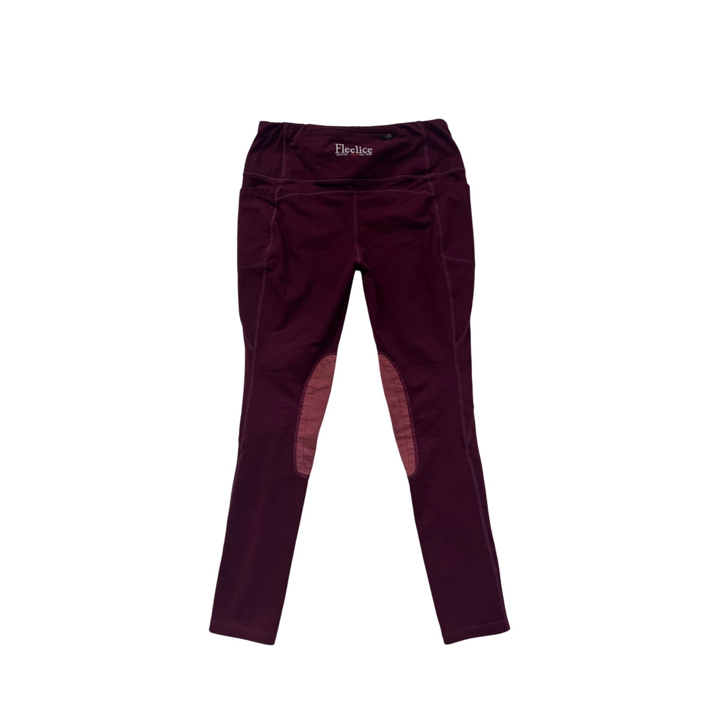 Womens Burgundy Leggings Medium FitsT4 Sports Stretchy & Comfortable #6616