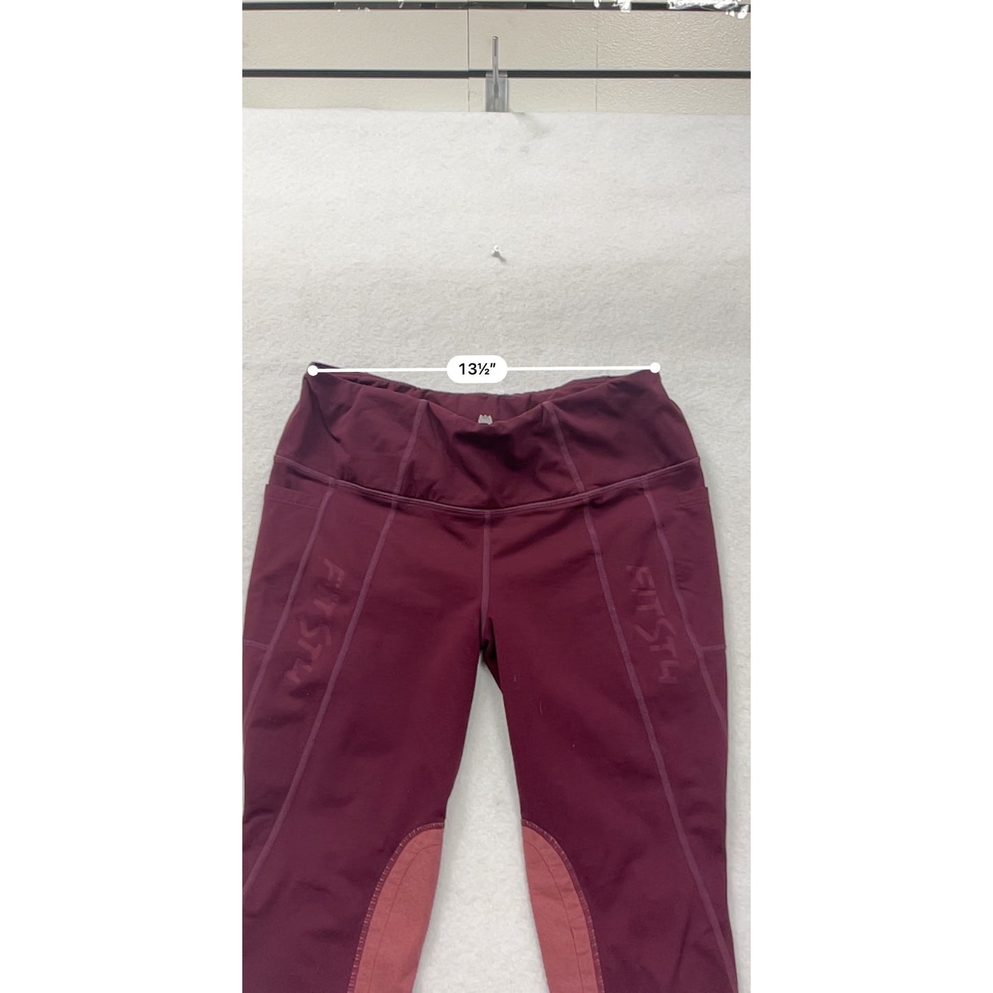 Womens Burgundy Leggings Medium FitsT4 Sports Stretchy & Comfortable #6616