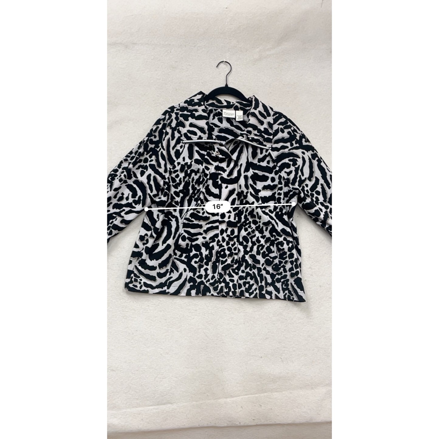 Chicos Zenergy Animal Print Jacket Size 2 #289A