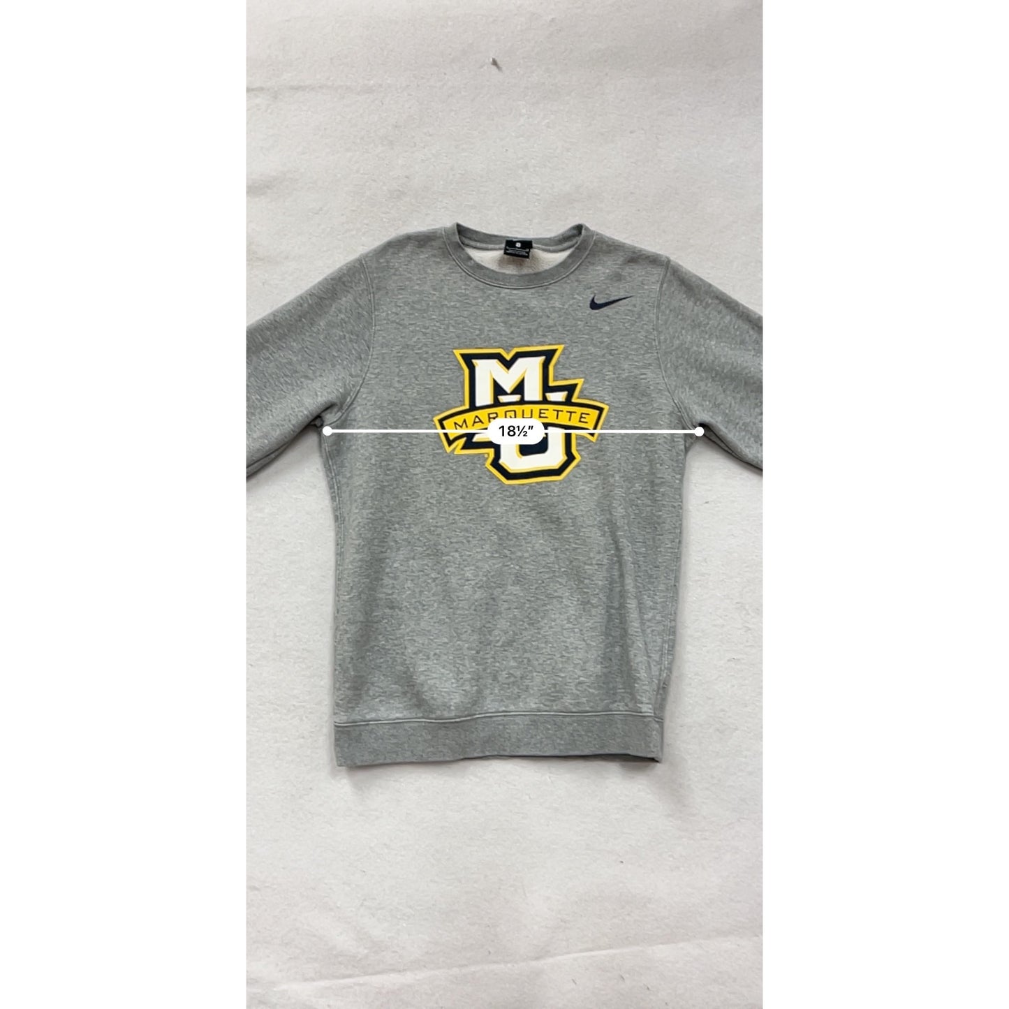 Nike Small Marquette University Gray Crewneck Sweatshirt #8828