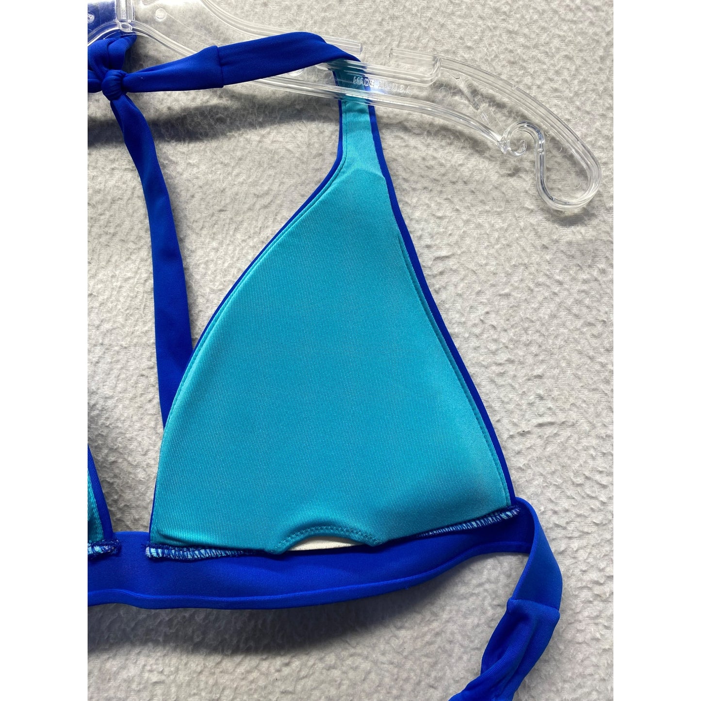 Victorias Secret Blue & Turquoise Triangle Bikini Top #7033