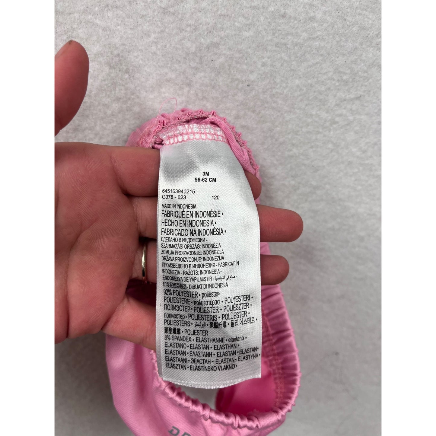 Nike Baby Girl 3M Pink Dri-FIT Swim Bottoms With Elastic Waistband #6755