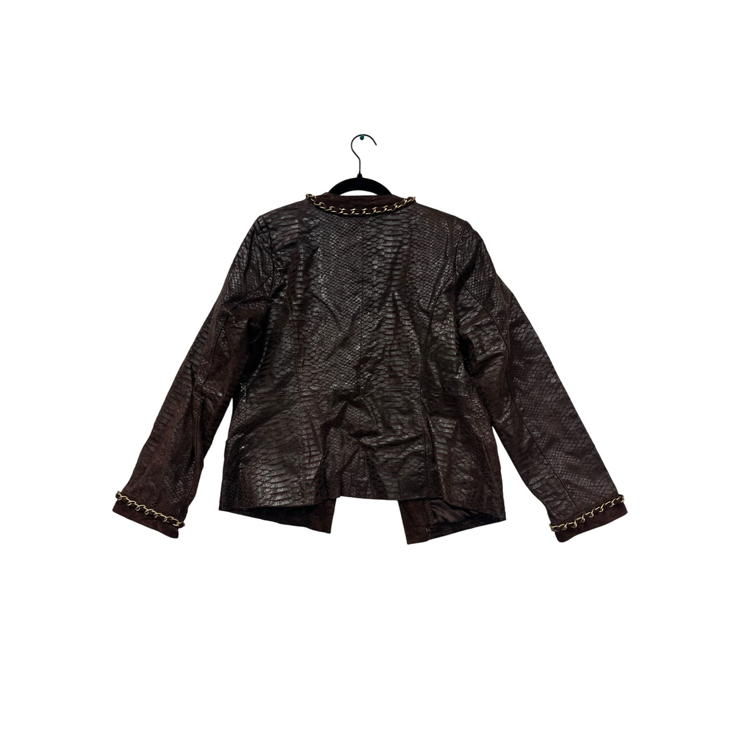 Women’s Bradley Bayou Genuine Leather Animal Print Jacket #6025
