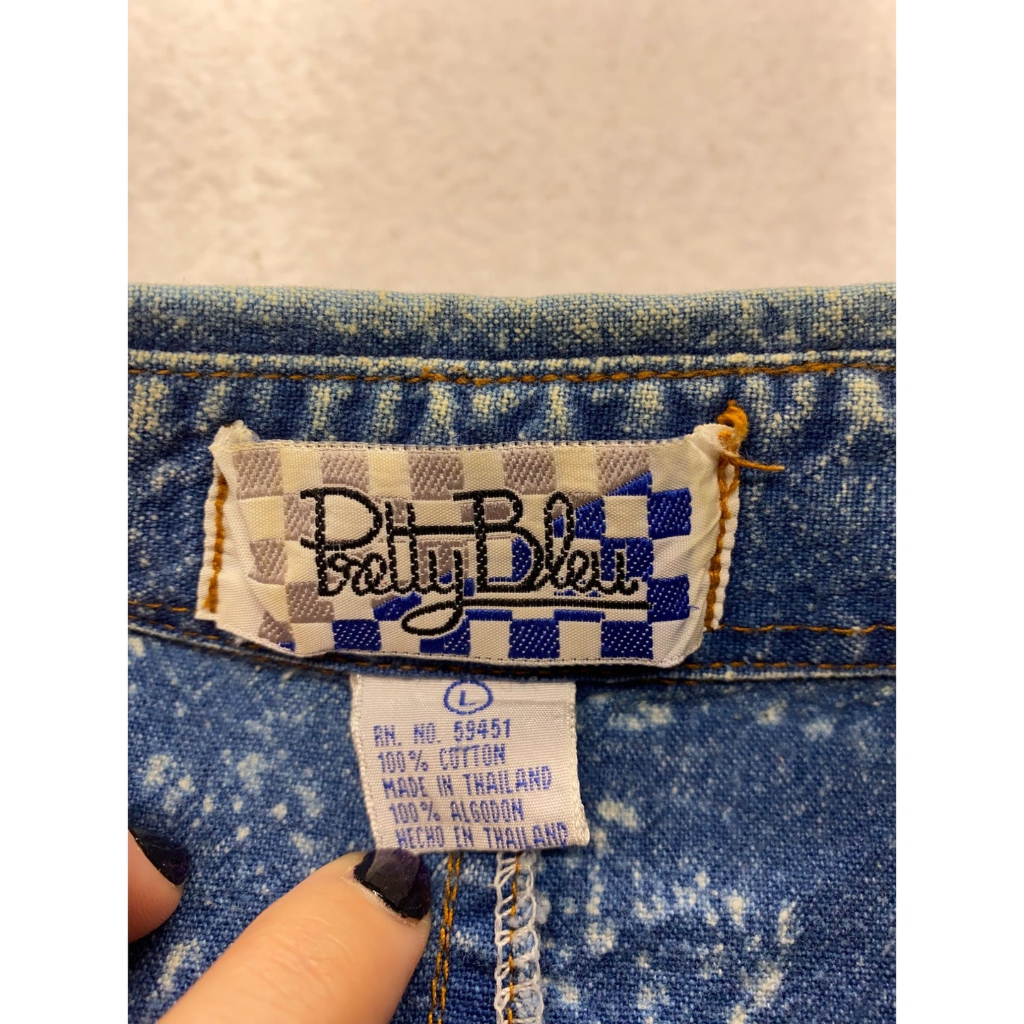 Vintage Polly Bleu Acid washed button up #3957