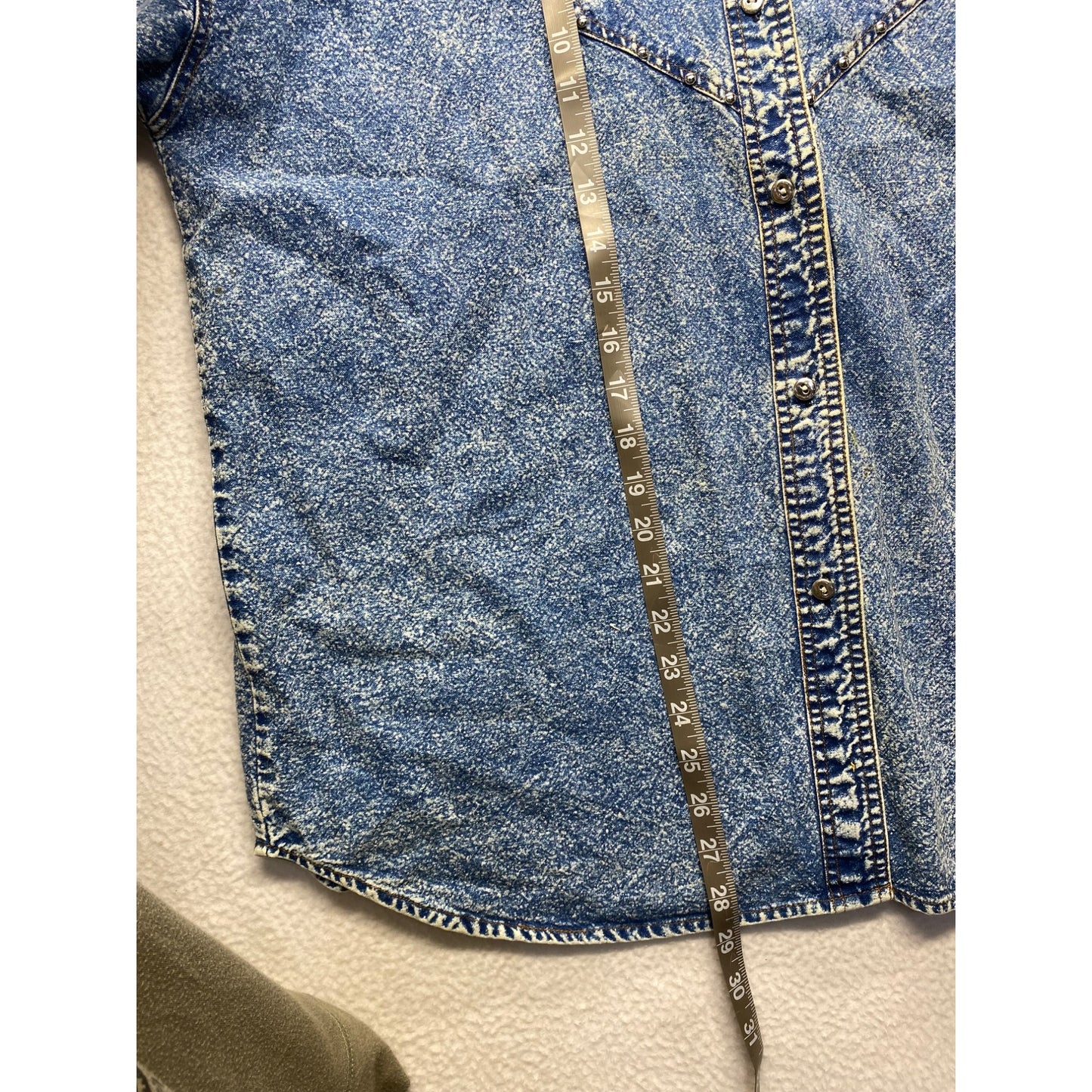 Vintage Polly Bleu Acid washed button up #3957