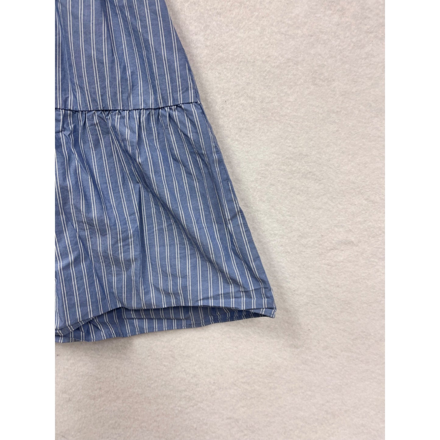 Women’s Small Madewell Blue & White Striped Cotton Skirt with Button Front #6309