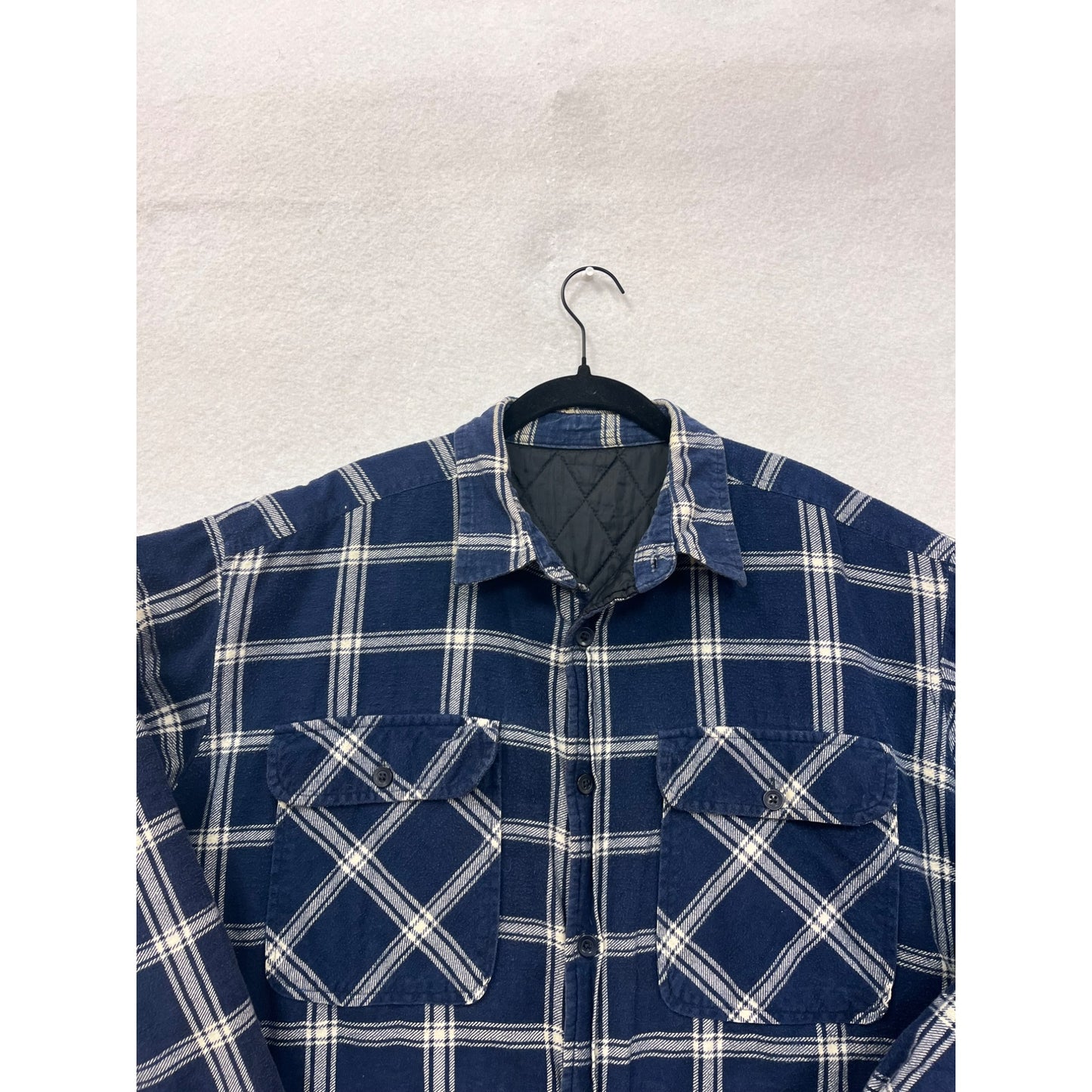 Pabst Blue Ribbon Mens Flannel Shirt With US Flag Patch & Quilted Lining #8241